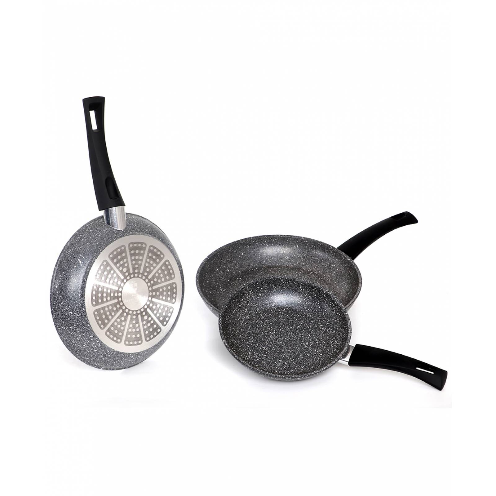 Juego 3 Sartenes Italianos Royal Haus RH-3AMAC Antiadherente 4mm Base Inducción