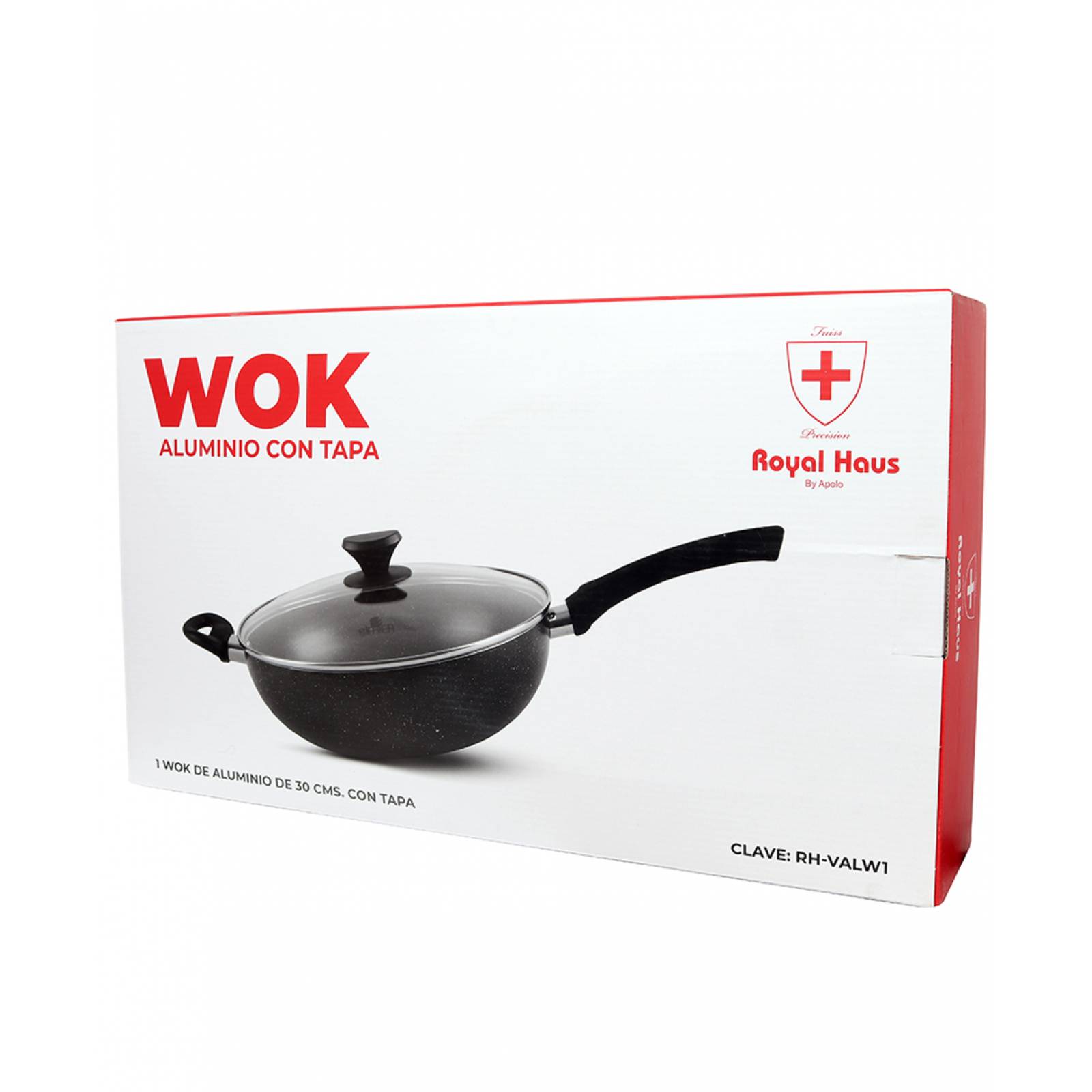 Sartén Wok Royal Haus RH-VALW1 30cm Aluminio/antiadherente