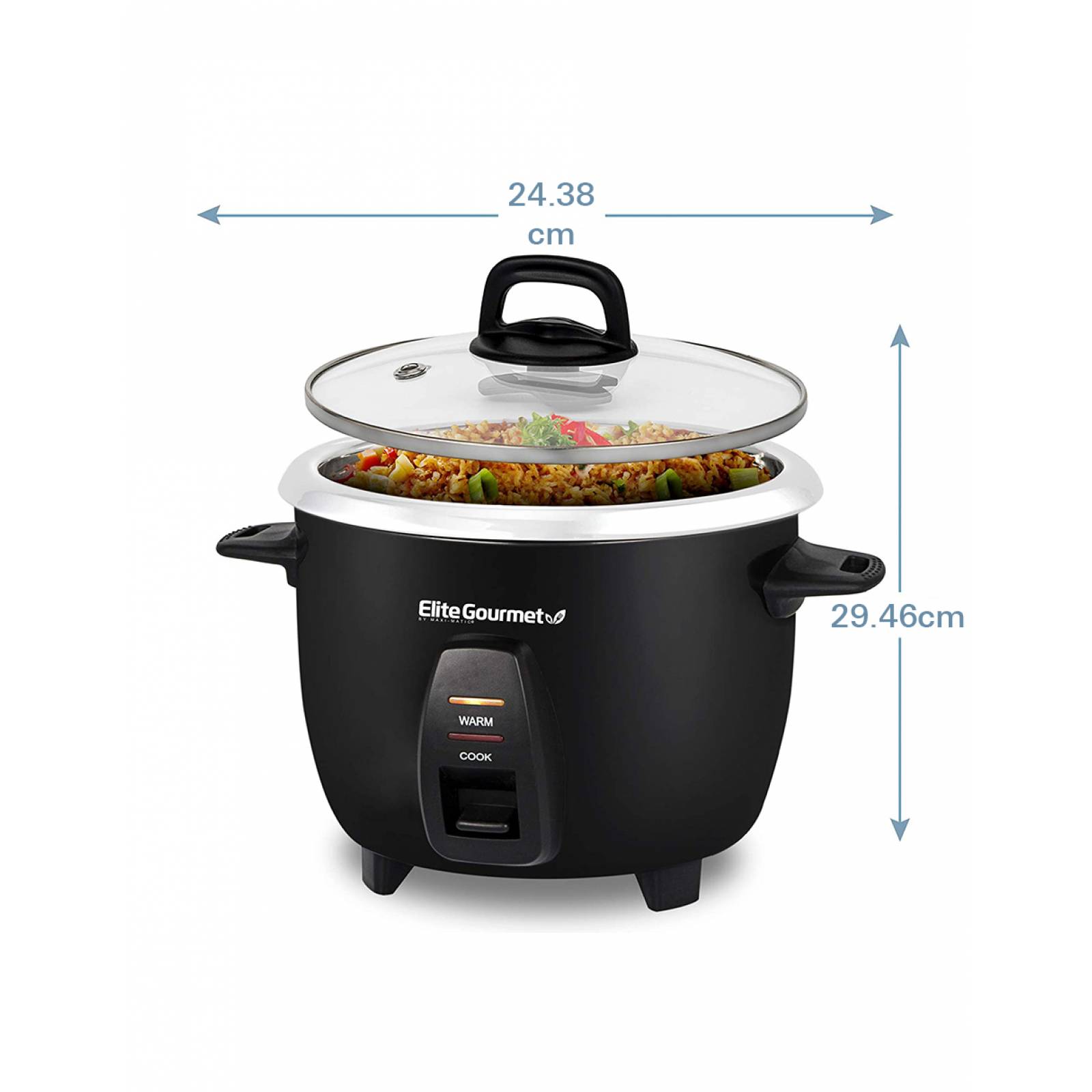 Arrocera Y Vaporera Eléctrica Acero Inoxidable Elite