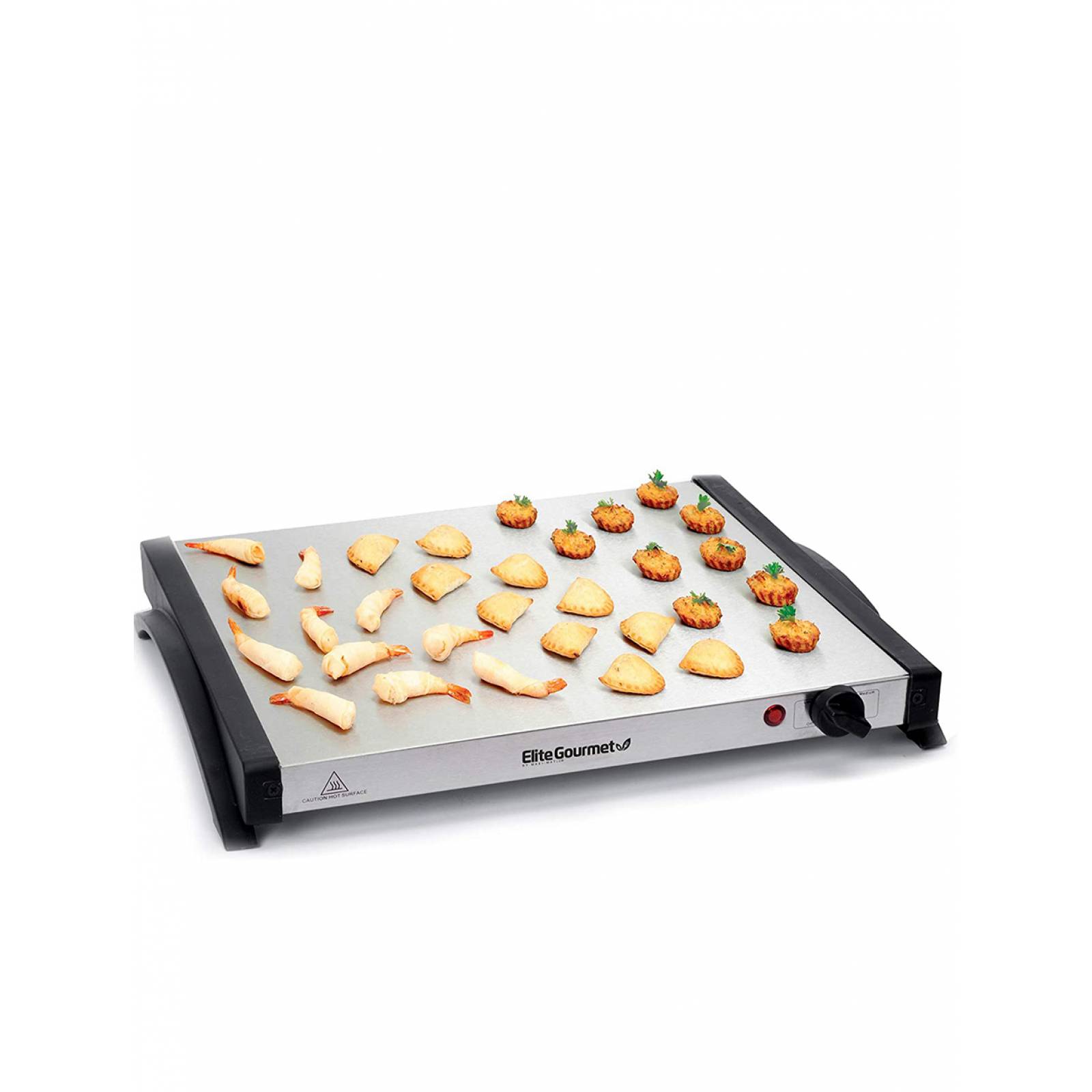 Buffetera Electrica Elite Gourmet  EWM-6122SC 2 Divisiones Acero Inoxidable Plateada
