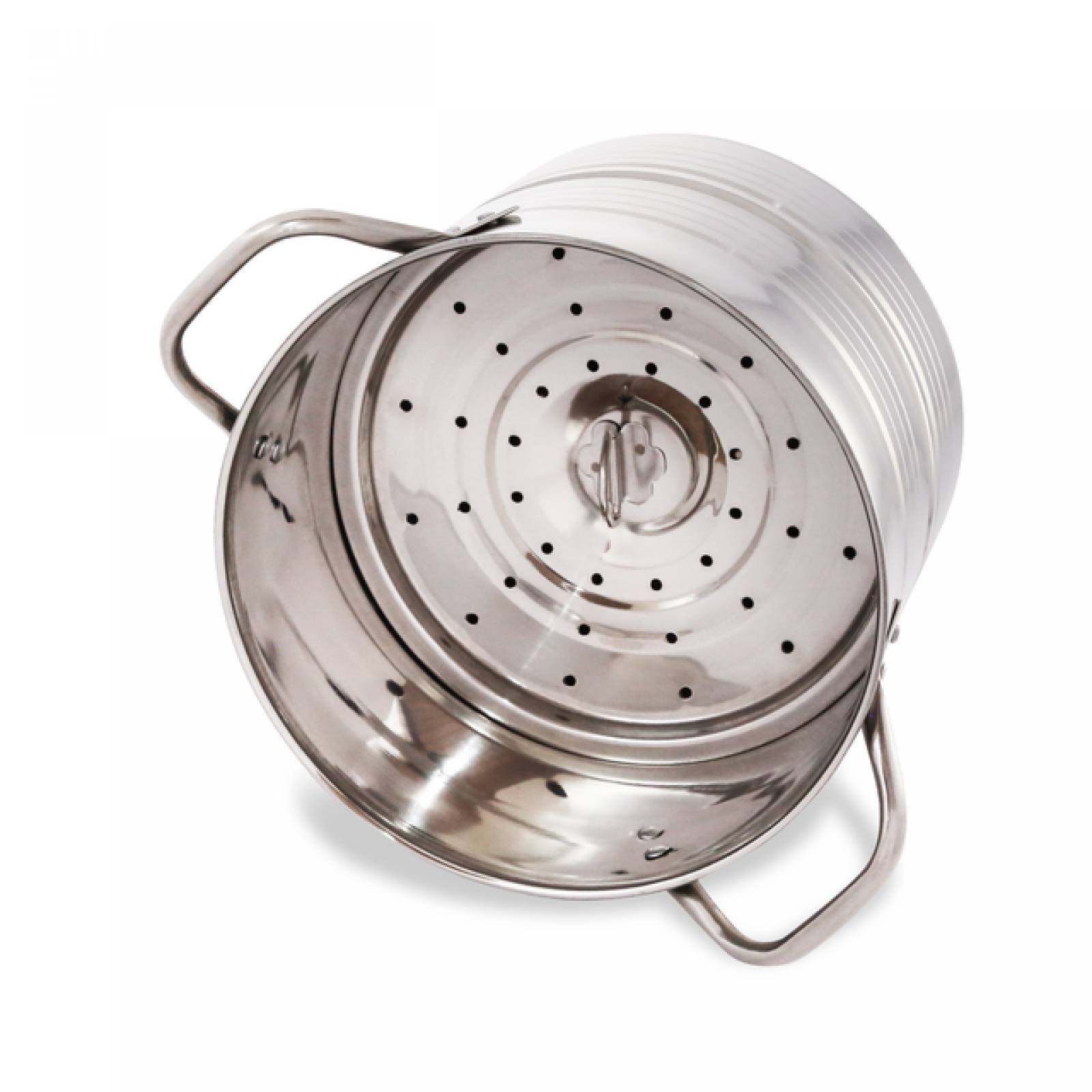 4 Ollas Vaporeras Acero Con Tapa Y Disco De Vapor Royal Haus