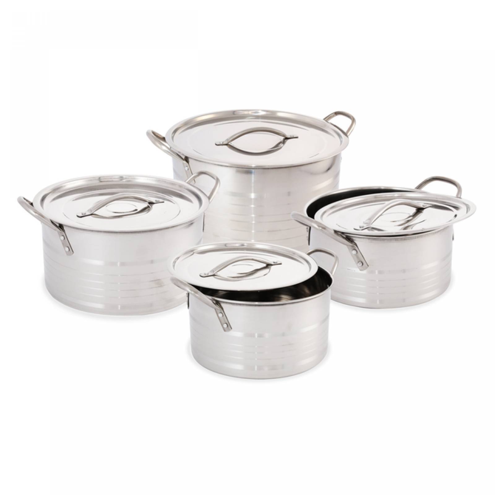 Ollas Con Tapa 8 Piezas Acero Inoxidable Royal Haus