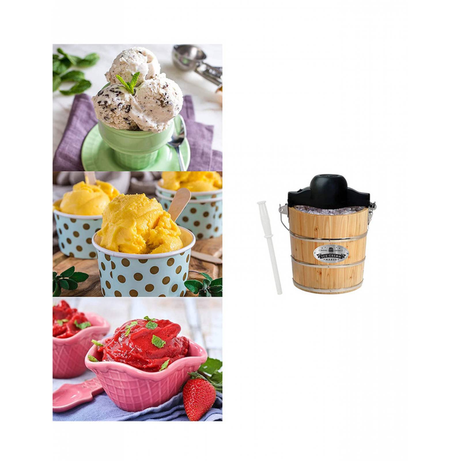 Maquina Para Hacer Helado Elite Casero 4qt EIM-402 En Casa Elite Gourmet