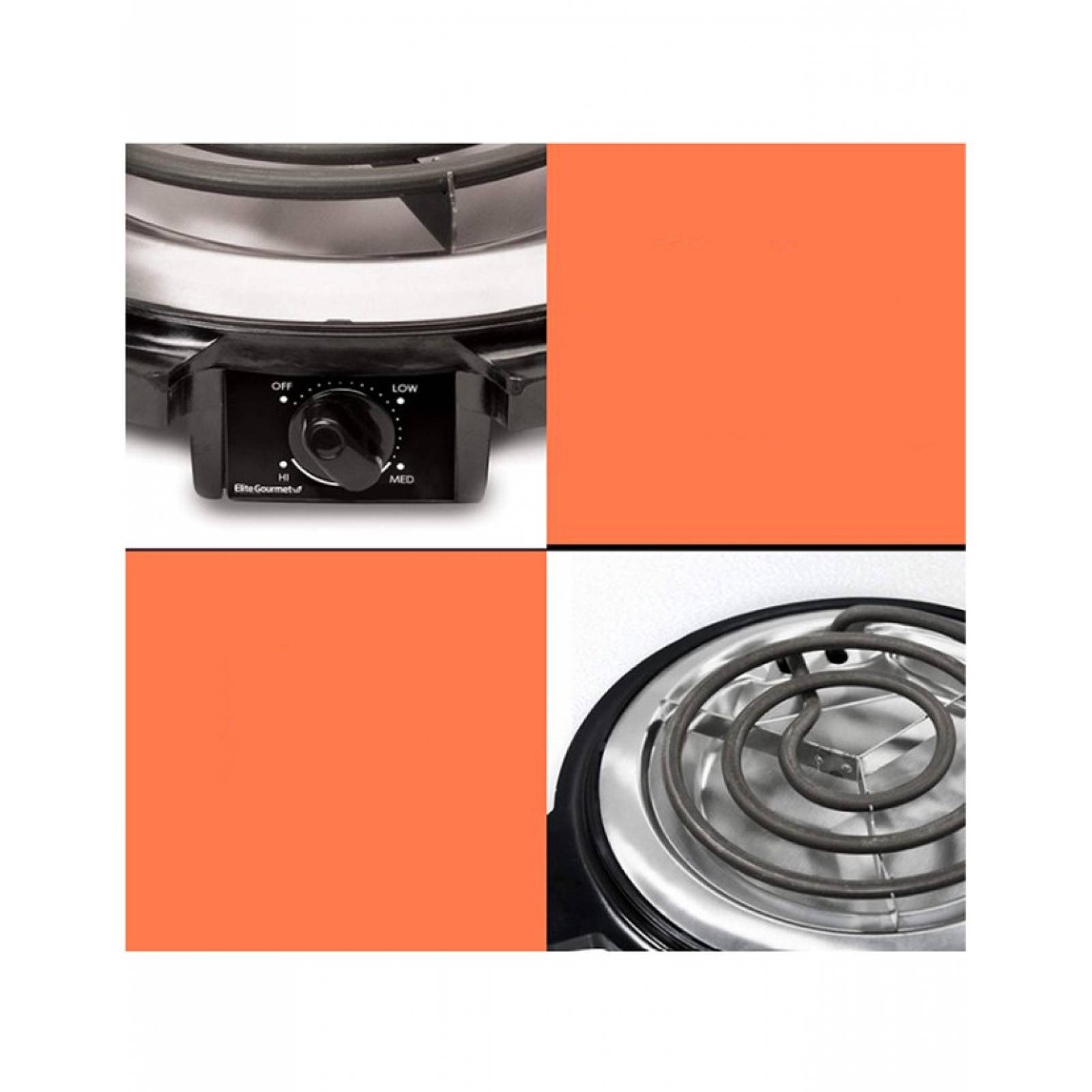 Parrilla Eléctrica Portátil Individual Elite Gourmet ESB-300X