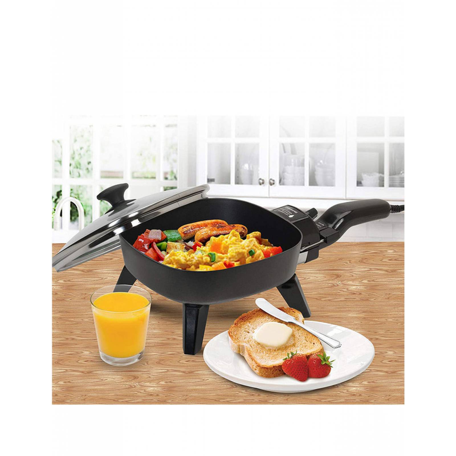 Mini Sartén Eléctrico Elite EFS-400 Negro Tecnología Cocina Fácil