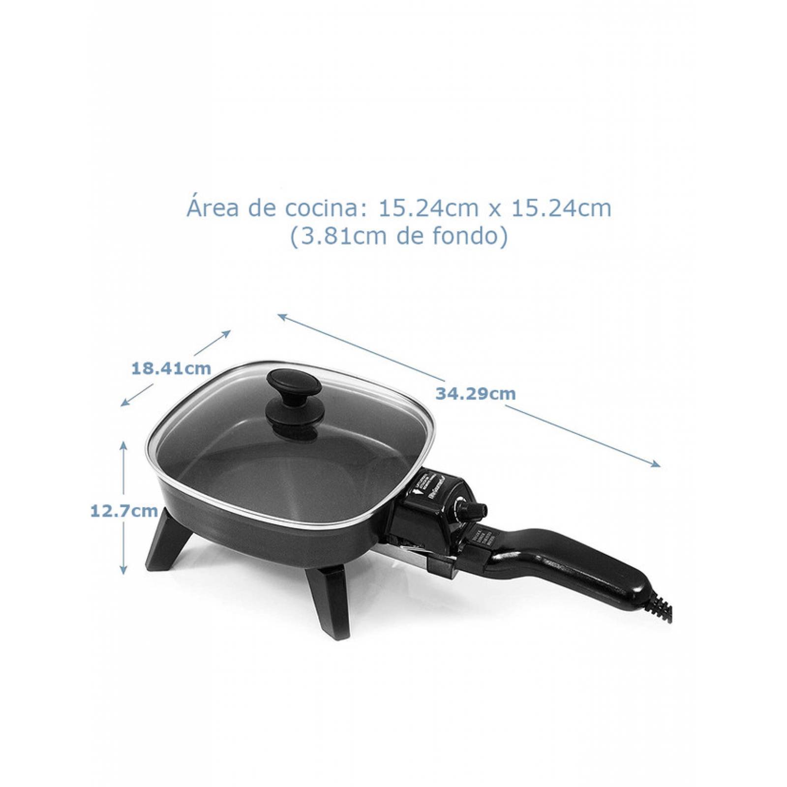 Mini Sartén Eléctrico Elite EFS-400 Negro Tecnología Cocina Fácil