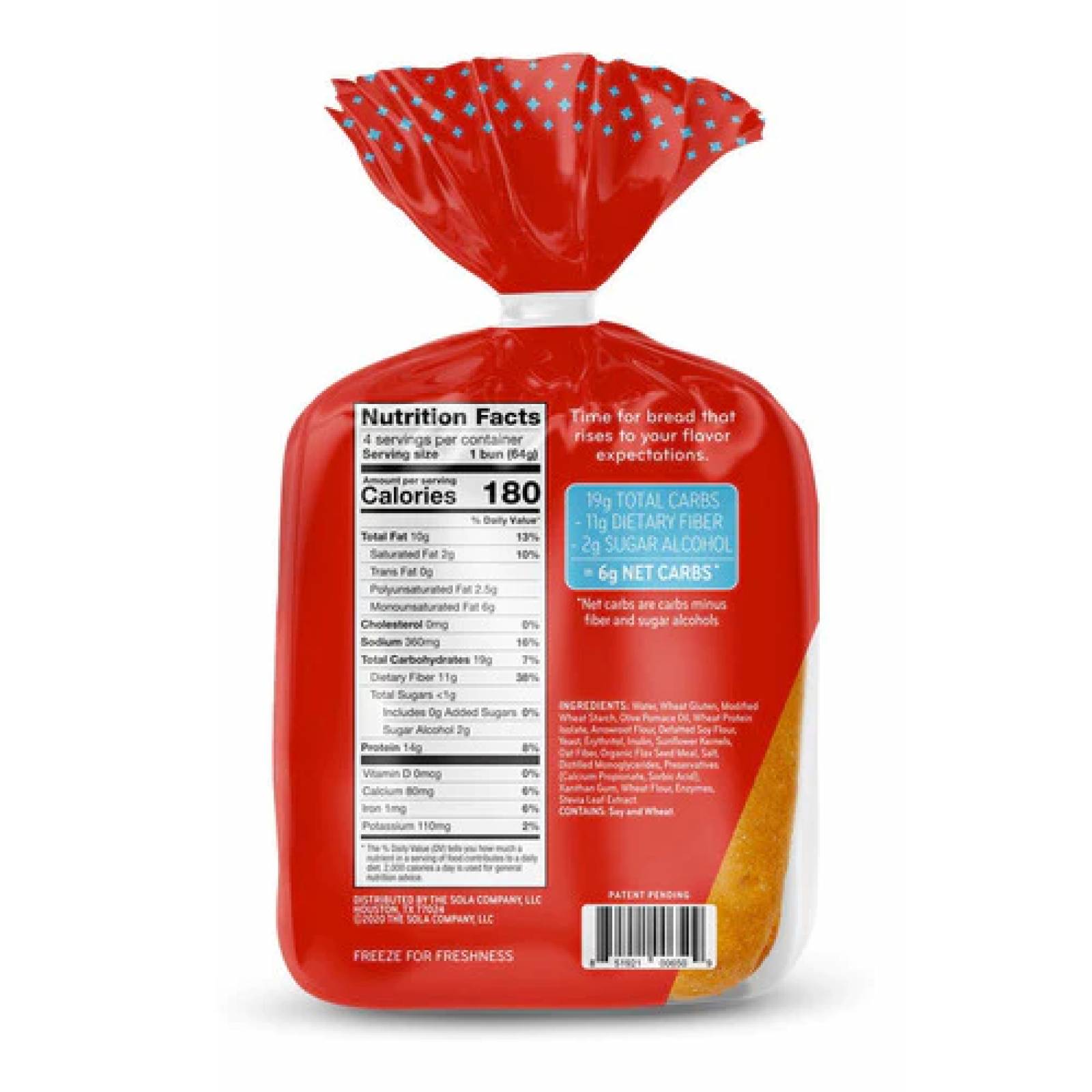 Panes Keto En 3 Pack De Caja, Hamburguesa Y Hotdog De Sola