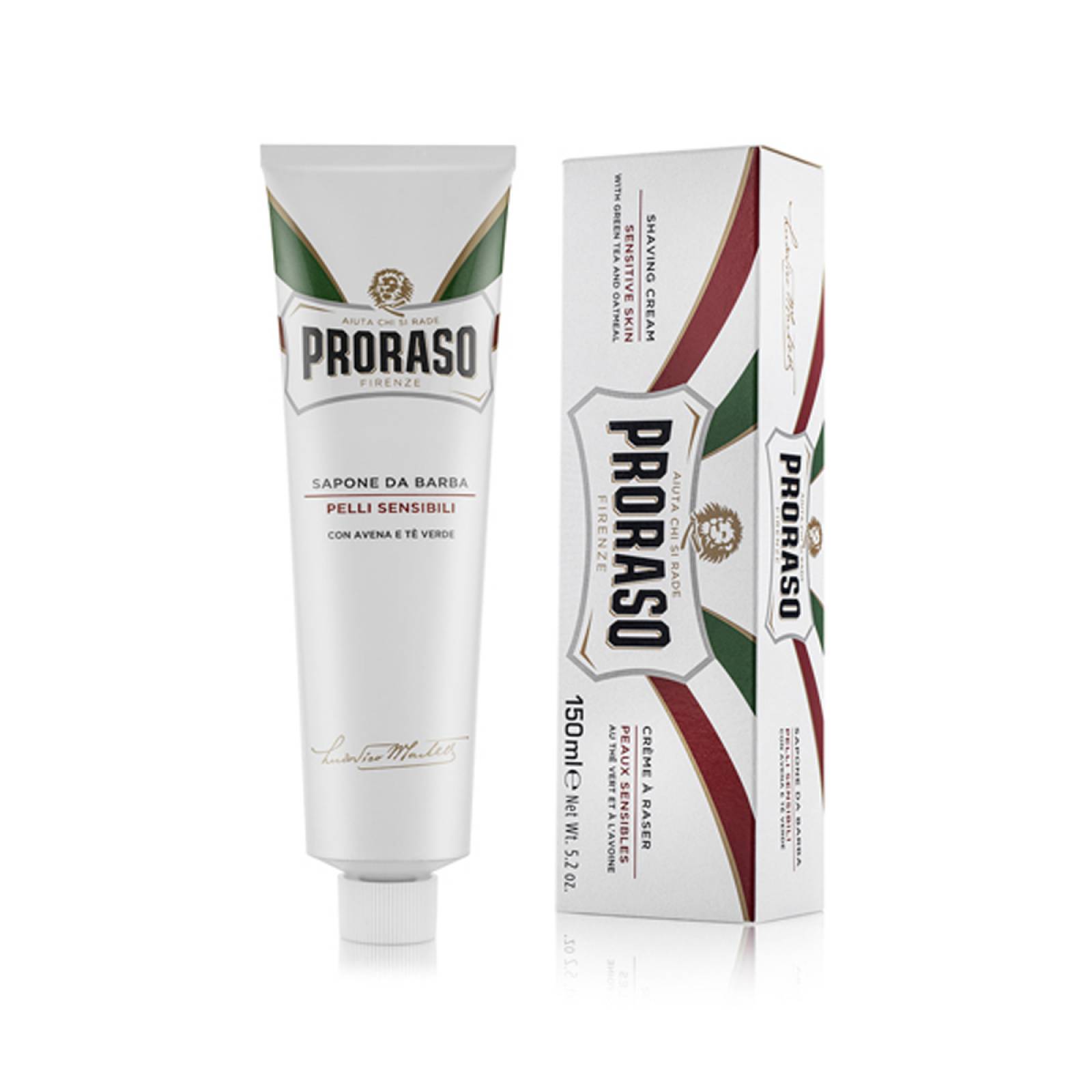 Proraso Duopack Jabón para Afeitar en Tubo Te Verde y Avena Pieles Sensibles 150 ml