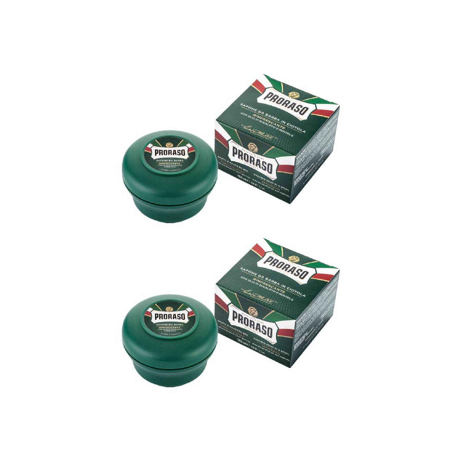 Proraso Duopack Jabón para Afeitar en Tarro Eucalipto y Mentol Refrescante 150 ml