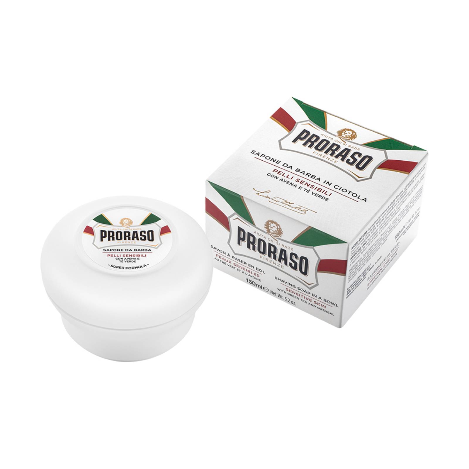 Proraso Jabón para Afeitar en Tarro Te Verde y Avena Pieles Sensibles 150 ml