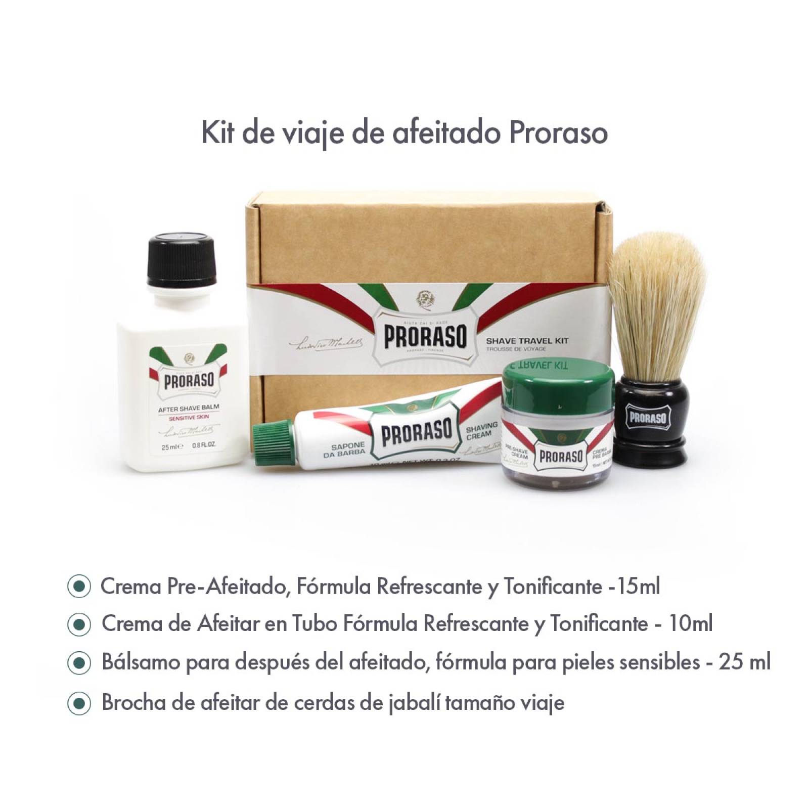 Proraso Kit de Afeitar para Viaje