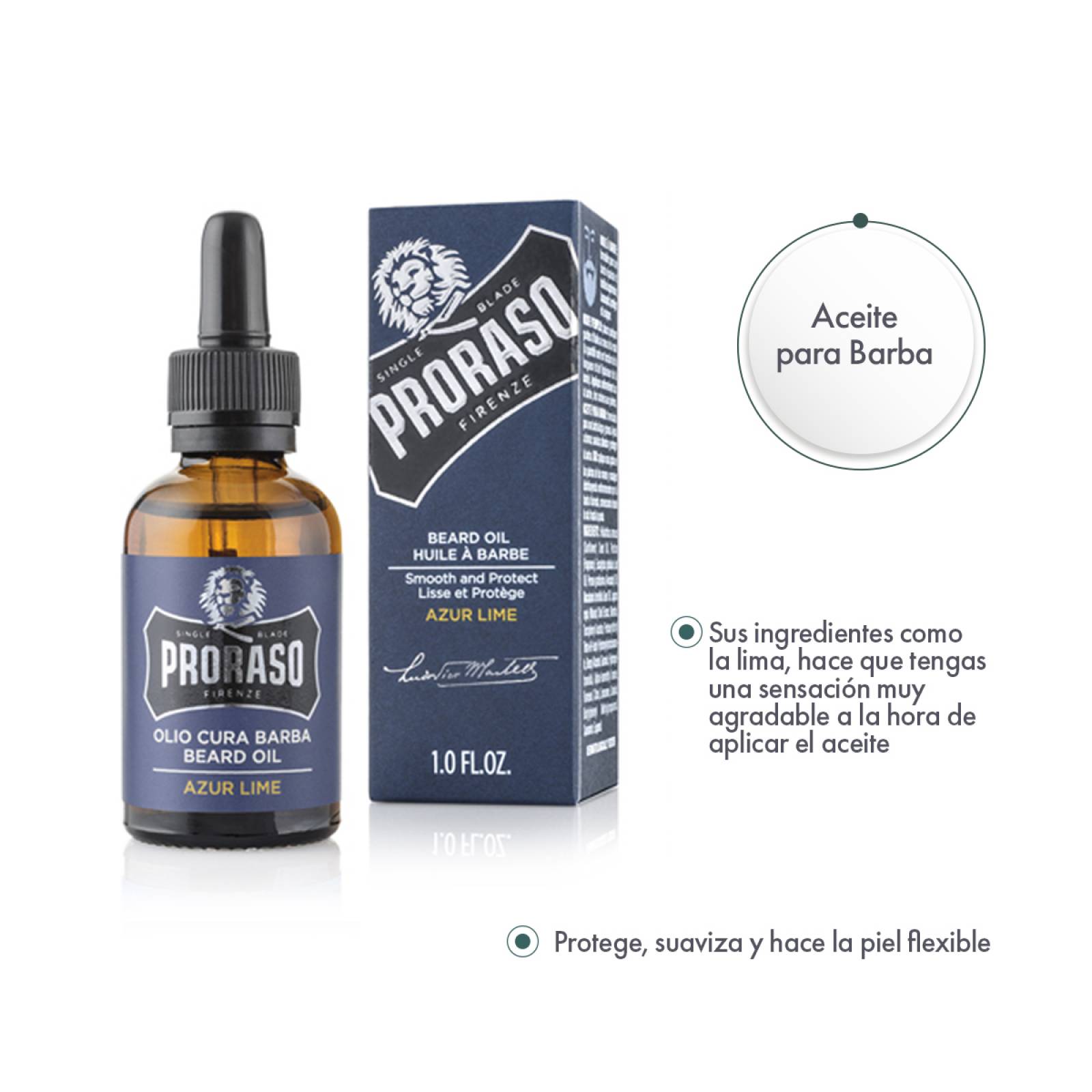 Proraso Aceite para Barba Azur Lime 30 ml