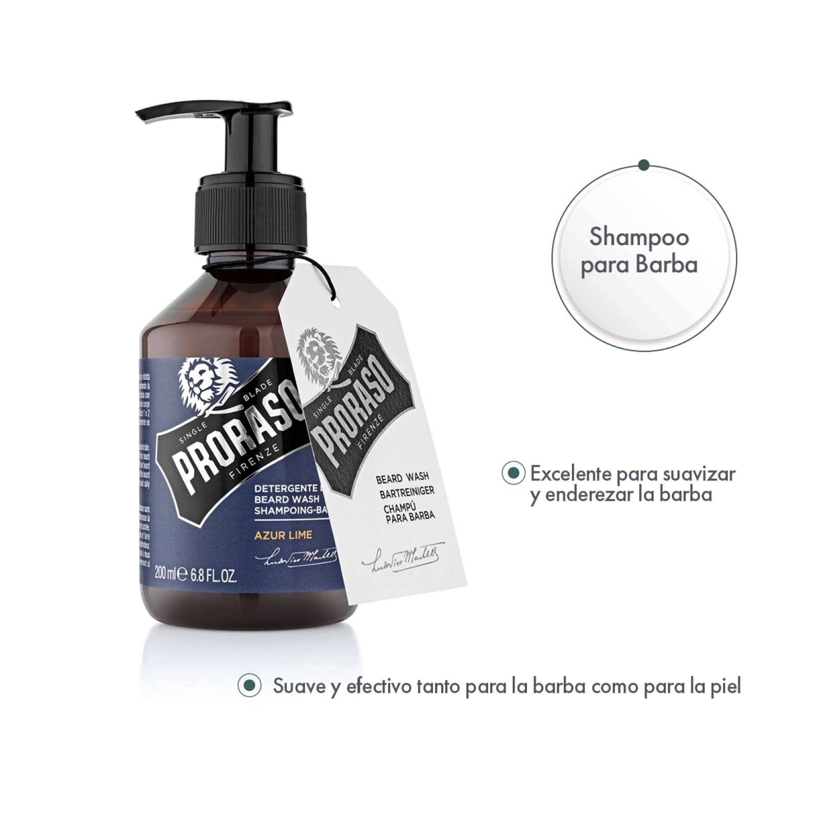Proraso Shampoo para Barba Azur Lime 200 ml