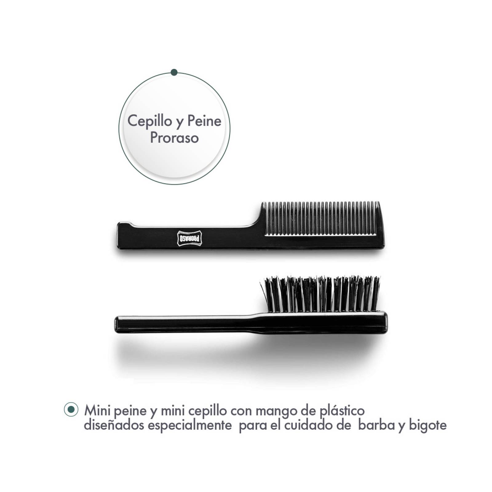 Proraso Cepillo y Peine para Barba y Bigote