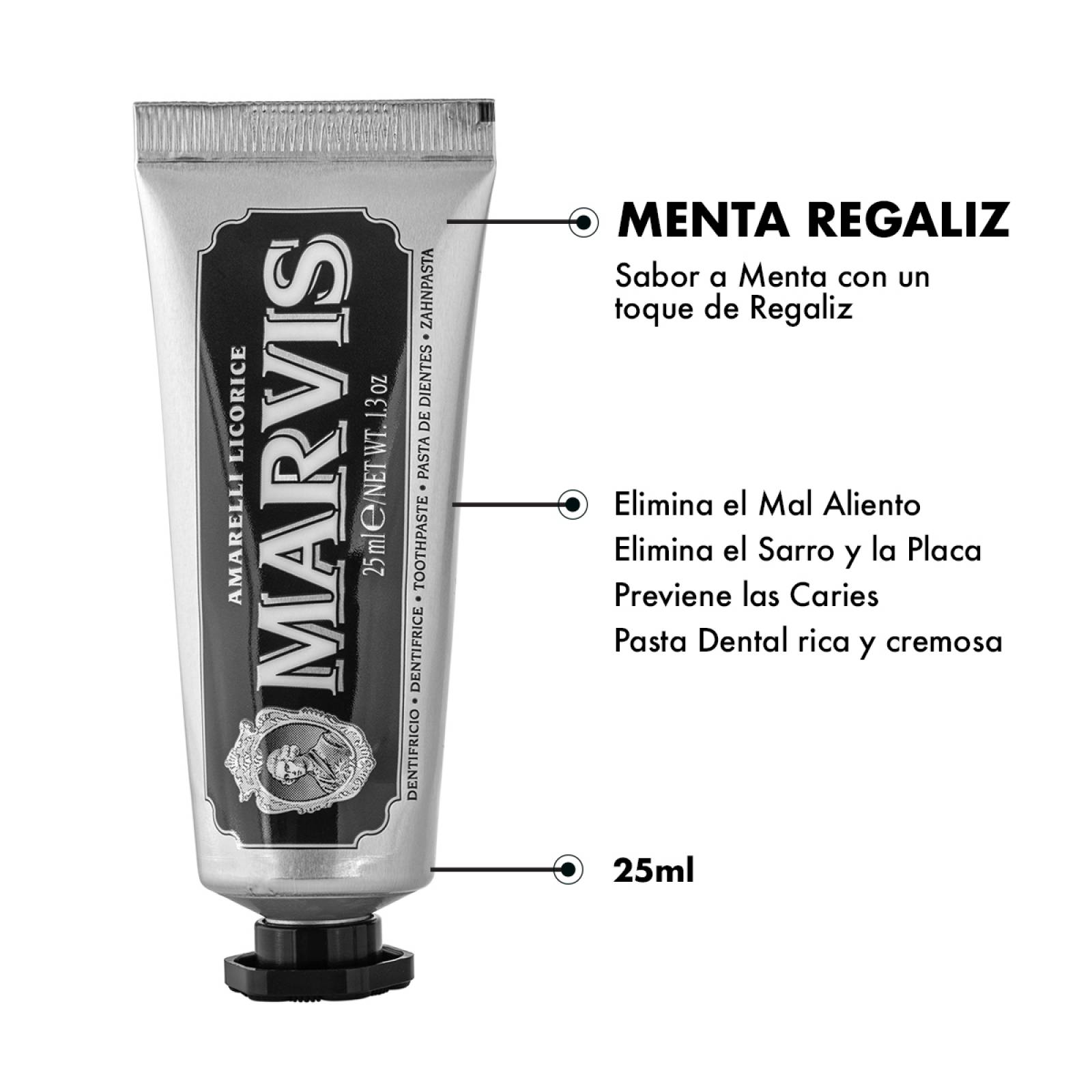 Marvis Pasta de Dientes Menta Regaliz 25 ml