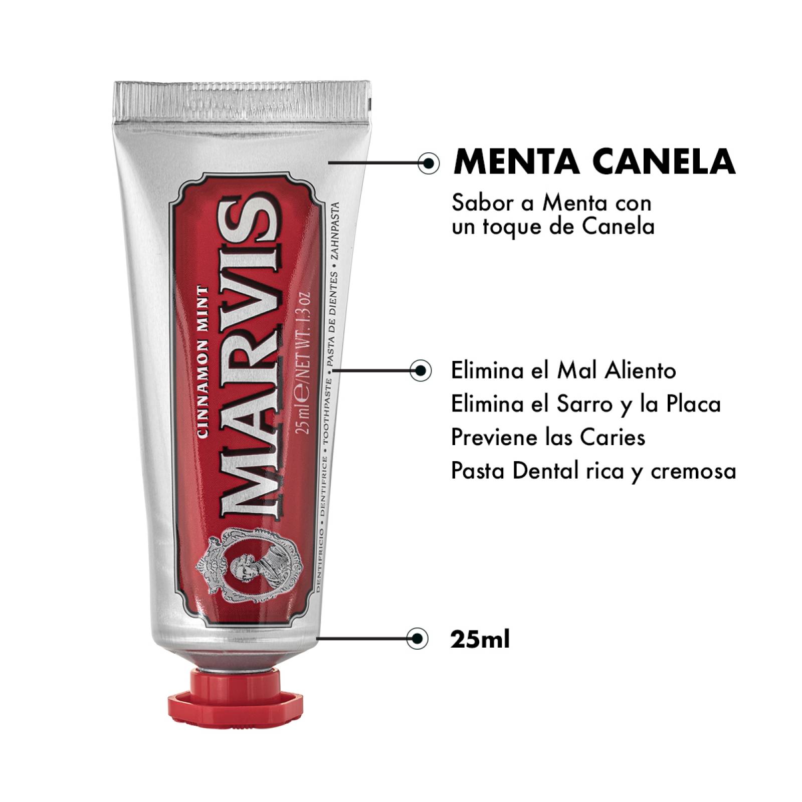 Marvis Pasta de Dientes Menta Canela 25 ml