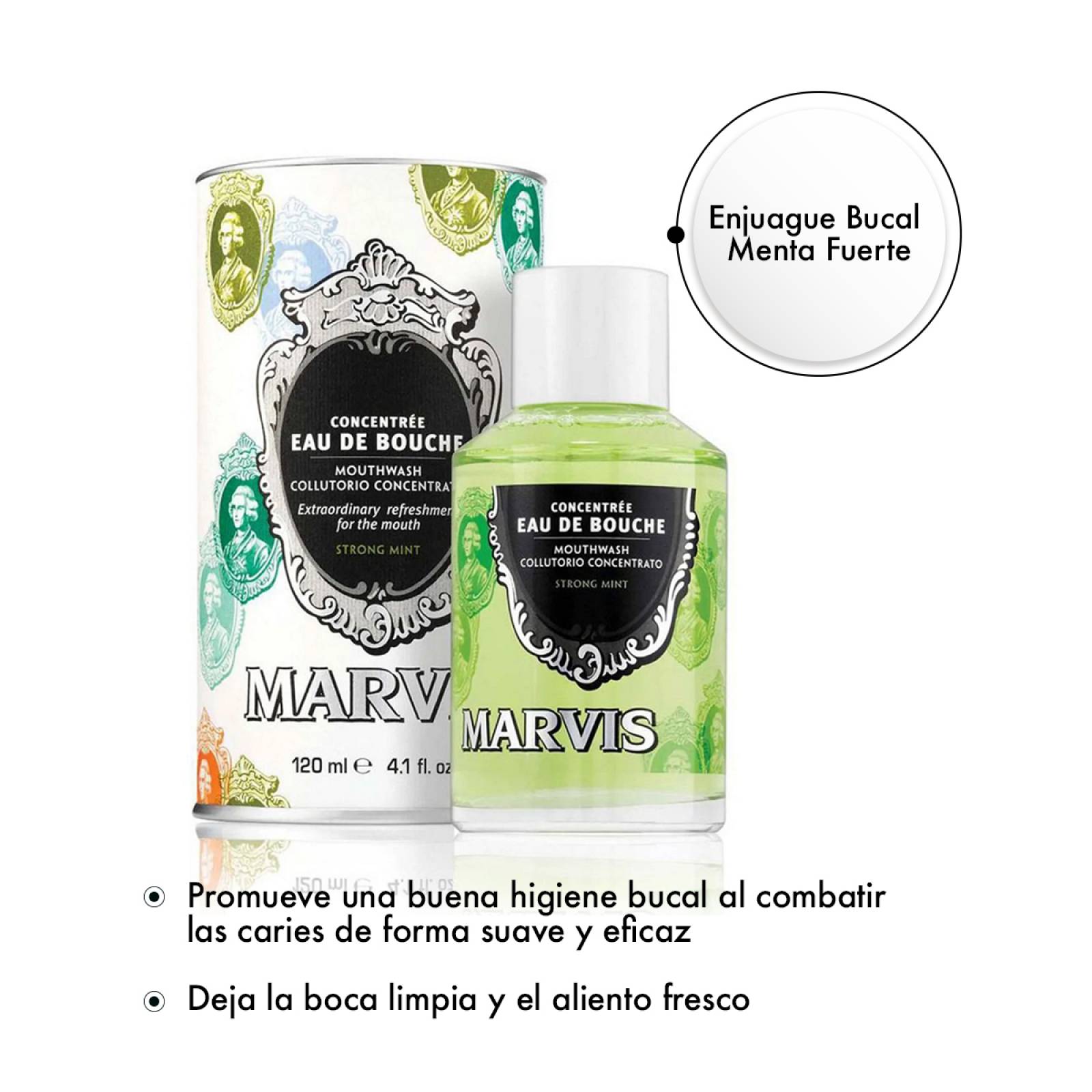 Marvis Enjuague Bucal Menta Fuerte 120 ml