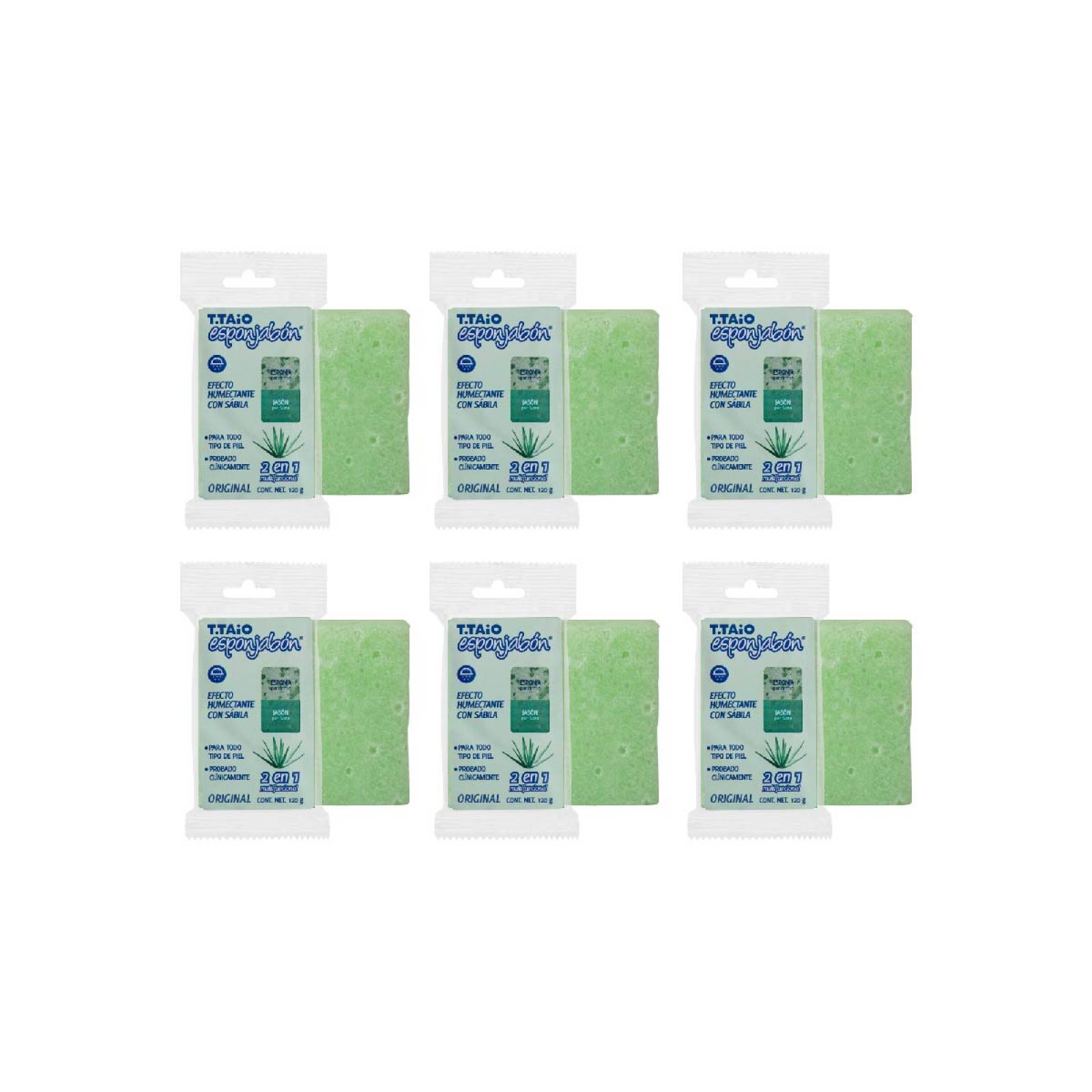 T.Taio Sixpack Esponjabon Sabila Humectante 2 en 1