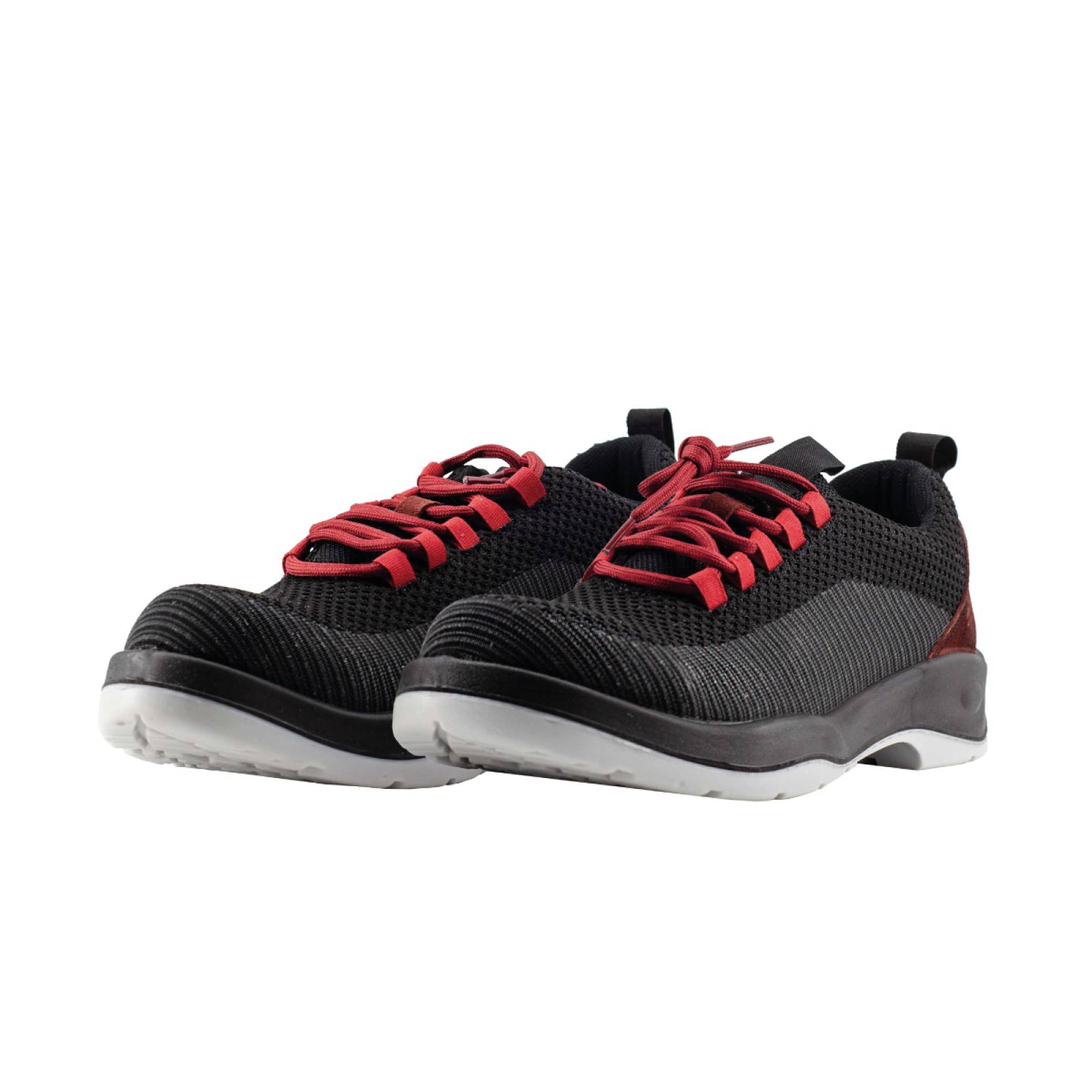 Moduss Shoes Tenis Deportivos para caballeros color negro con rojo