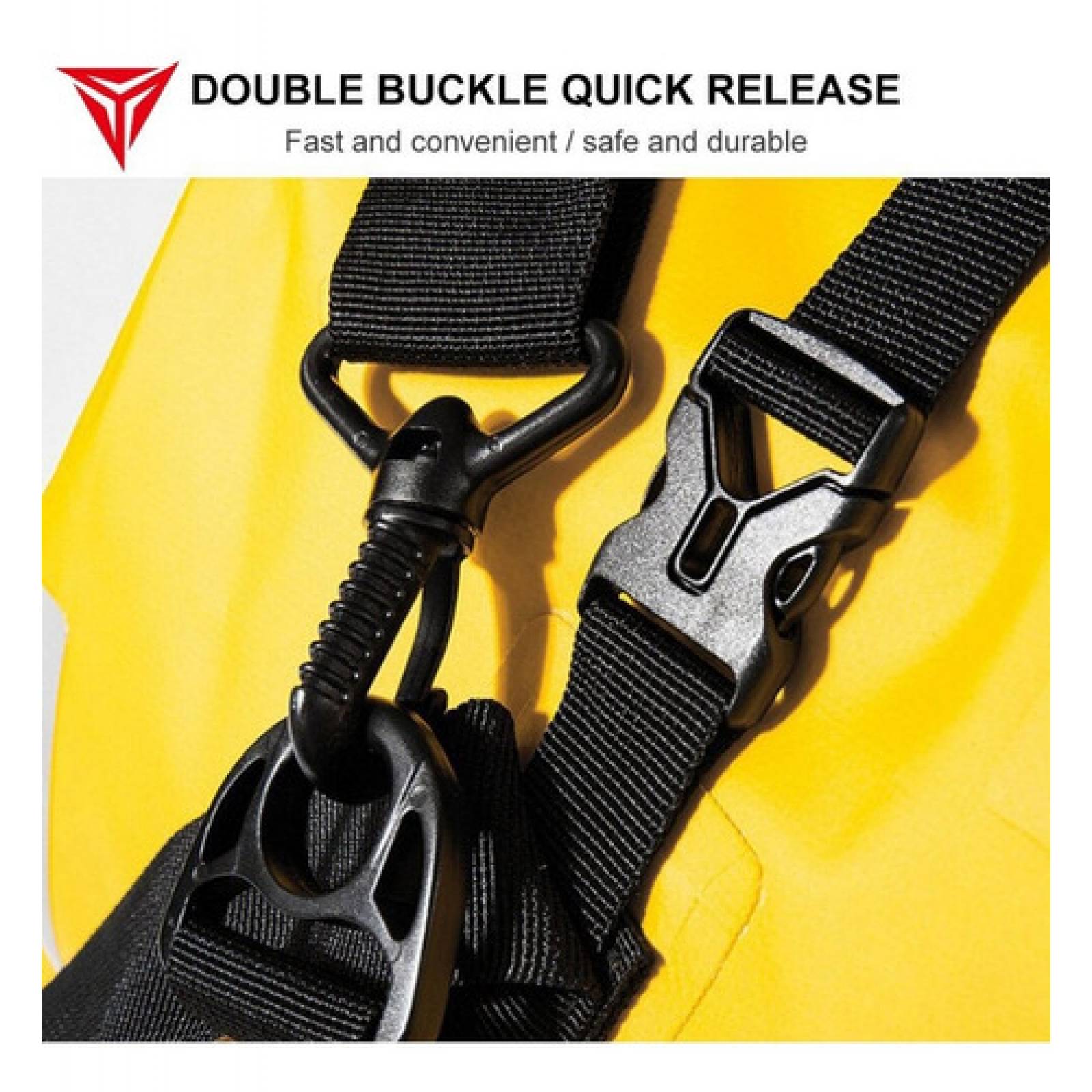 Bolsa Moto Impermeable 66lt Maleta Mochila Equipaje Moto color amarillo