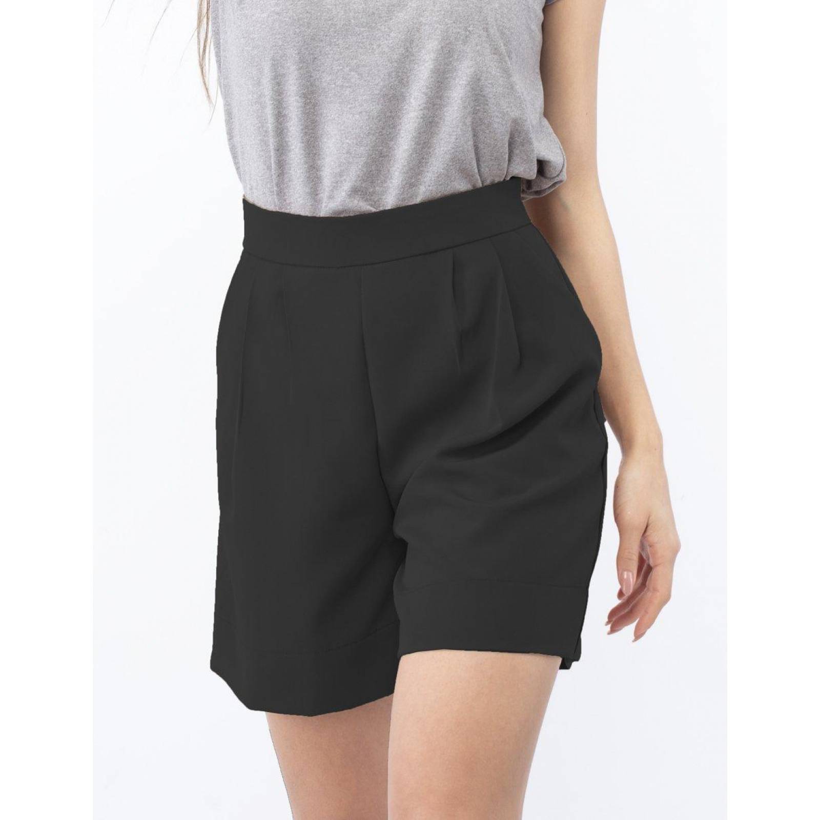 Short cintura alta con bolsas AMAD para dama 