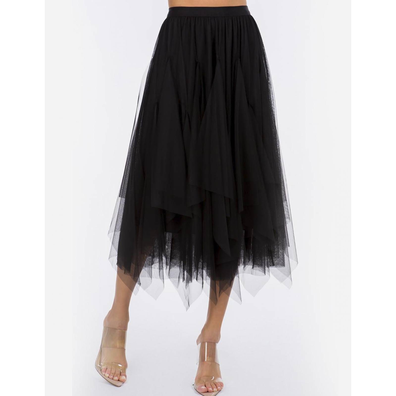 Falda midi con ondas AMAD para dama 