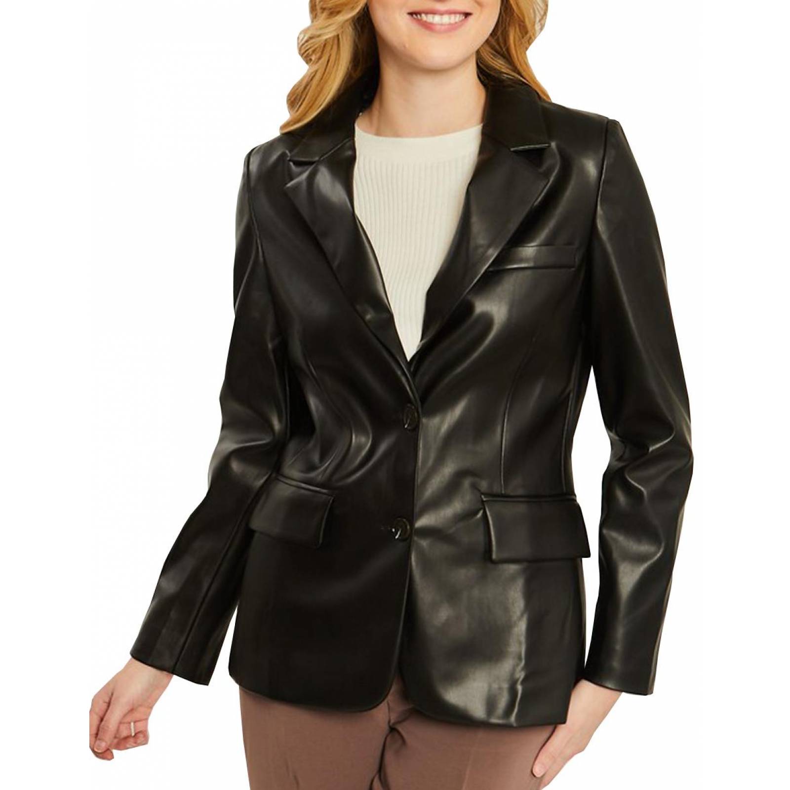 Blazer vinipiel AMAD para mujer