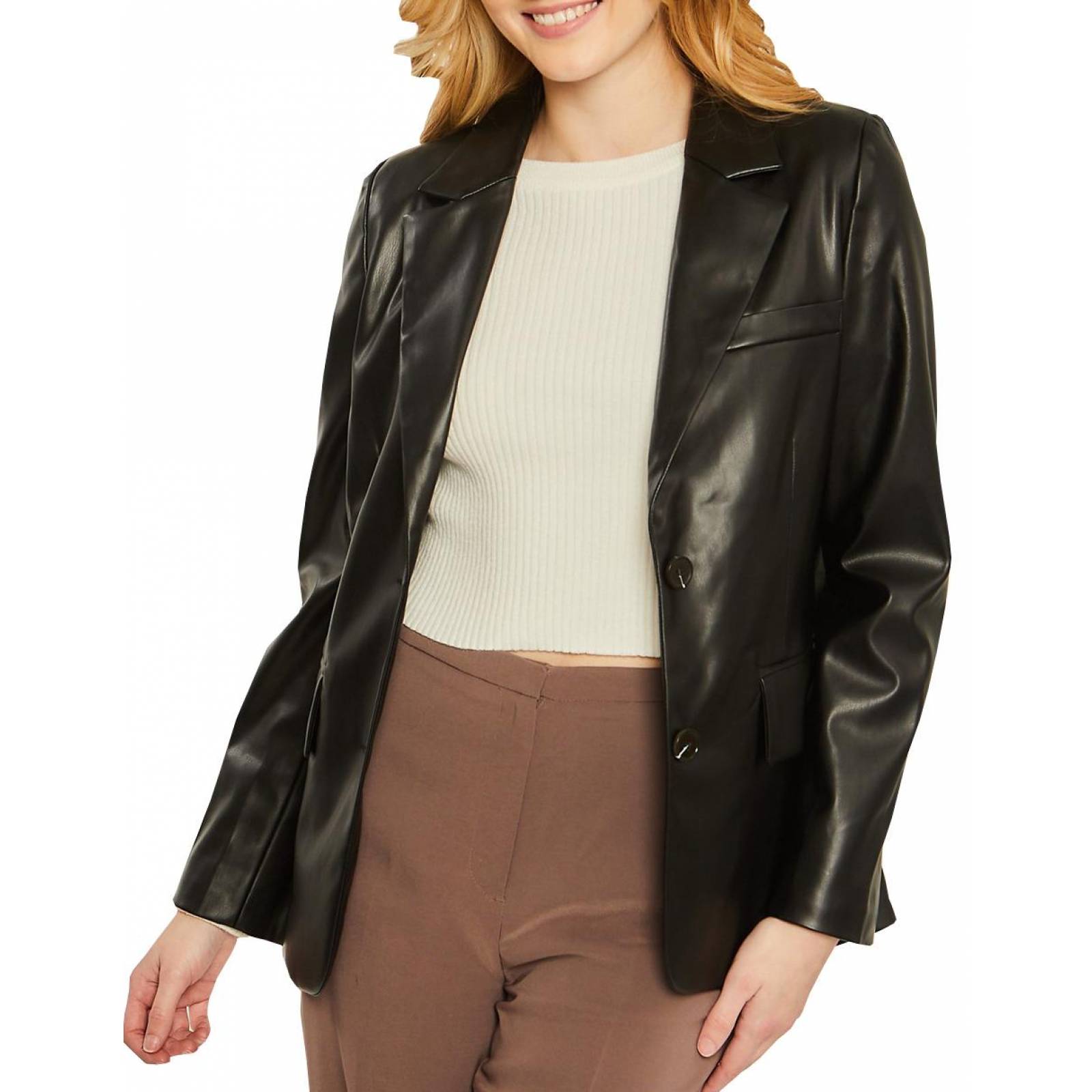 Blazer vinipiel AMAD para mujer