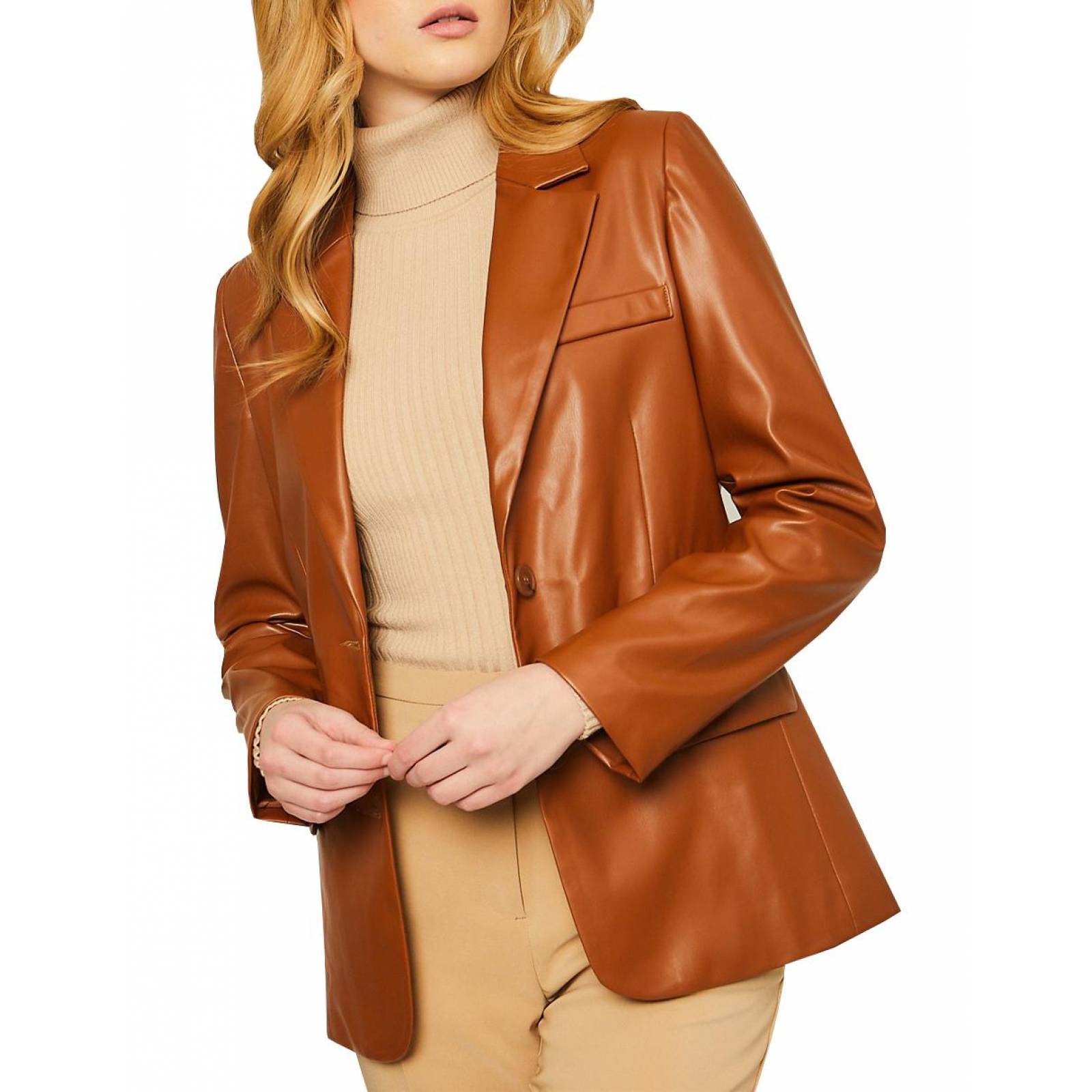 Blazer vinipiel AMAD para mujer