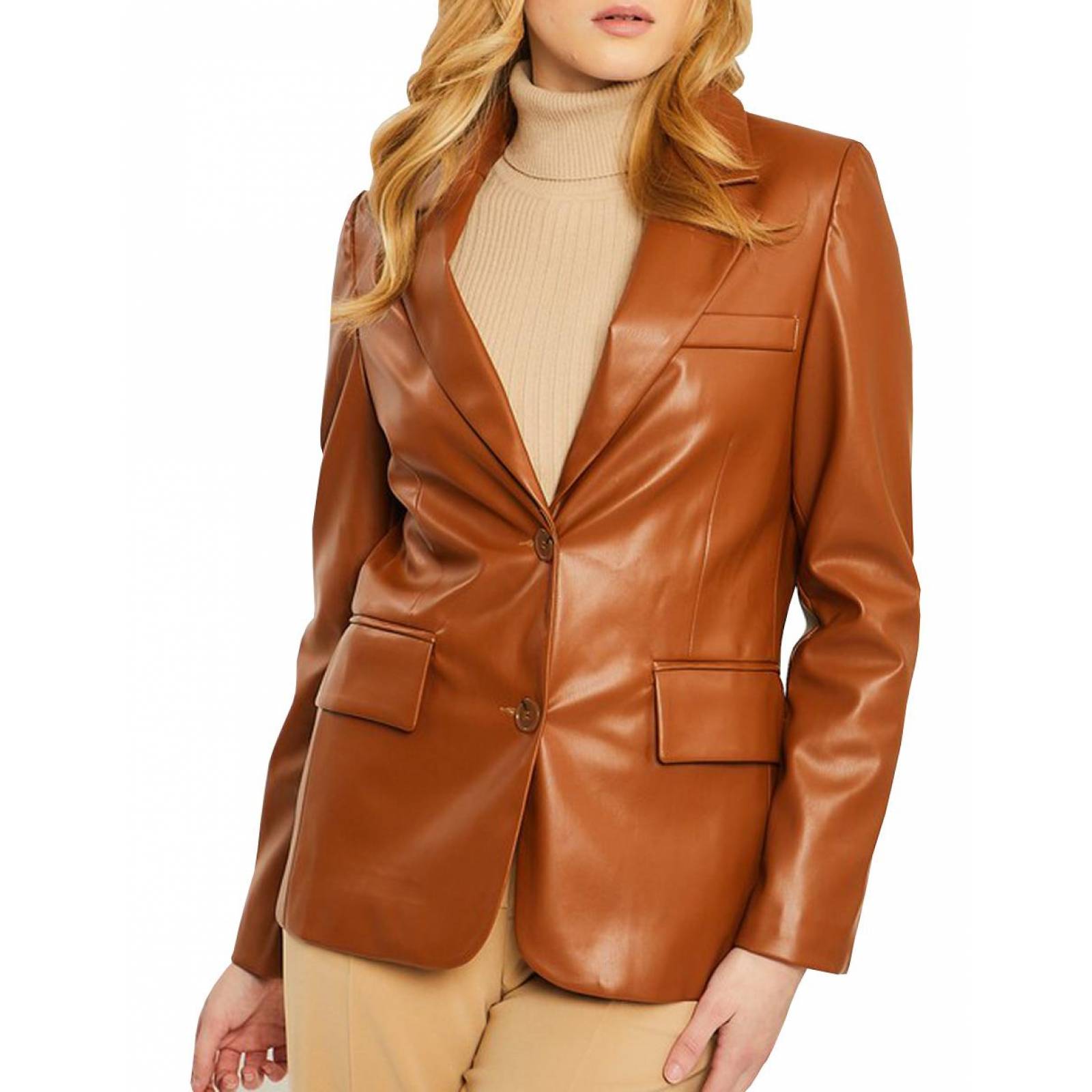 Blazer vinipiel AMAD para mujer