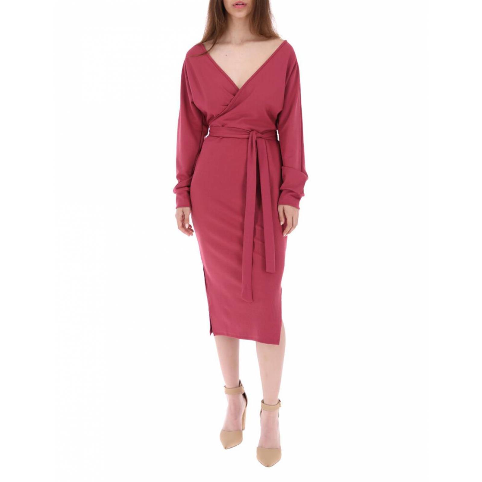 Vestido falda lápiz con aberturas AMAD para mujer 
