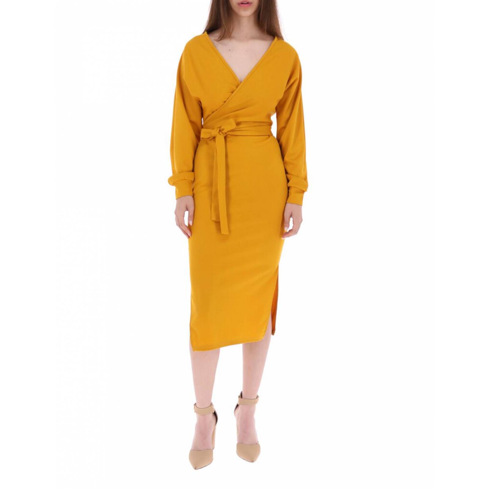 Vestido falda lápiz con aberturas AMAD para mujer 