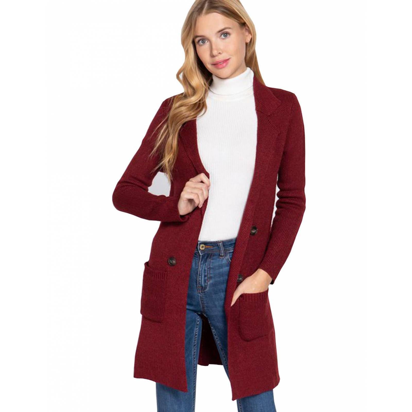 Suéter tejido botones AMAD para mujer 