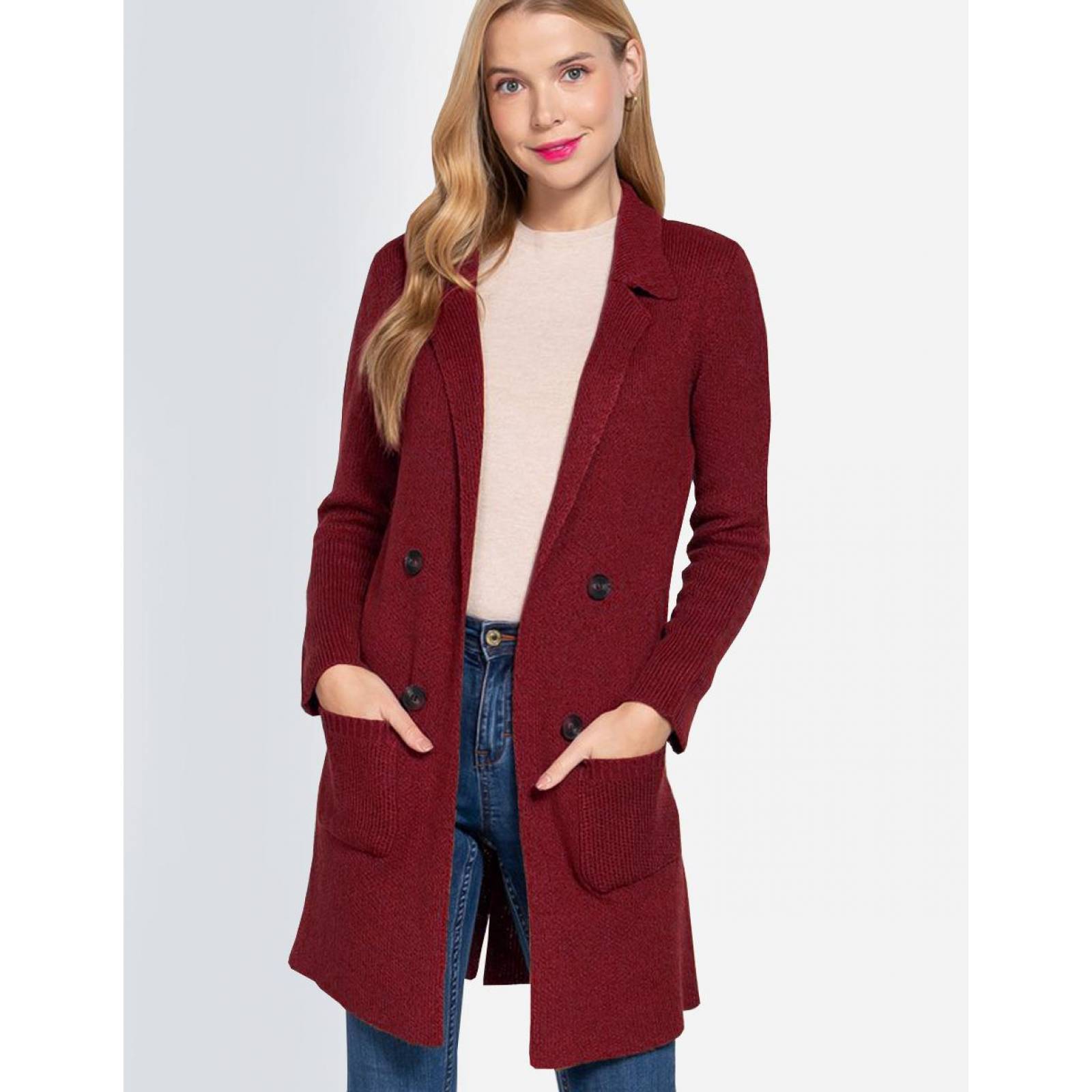 Suéter tejido botones AMAD para mujer 