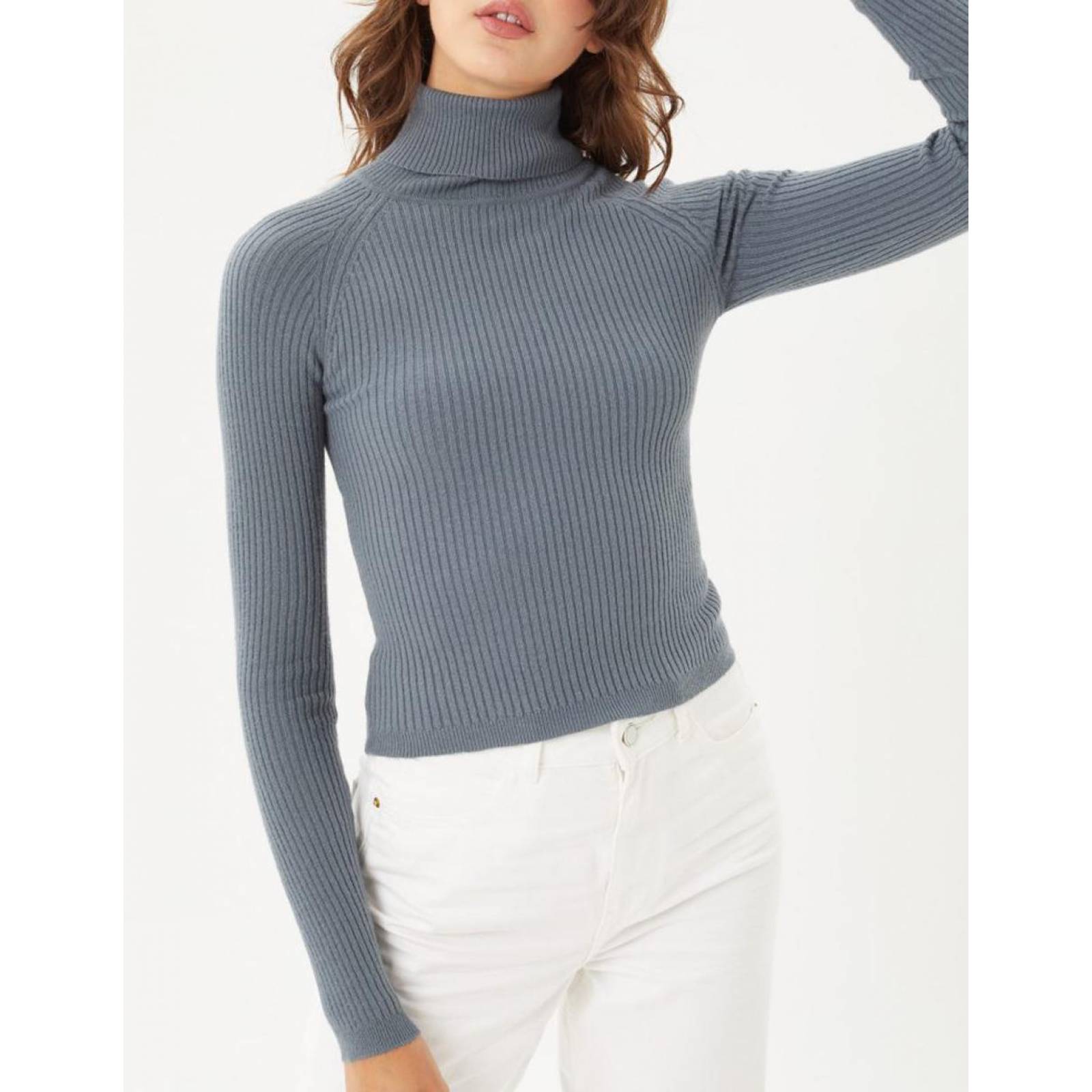 Blusa tejida cuello alto AMAD para dama 