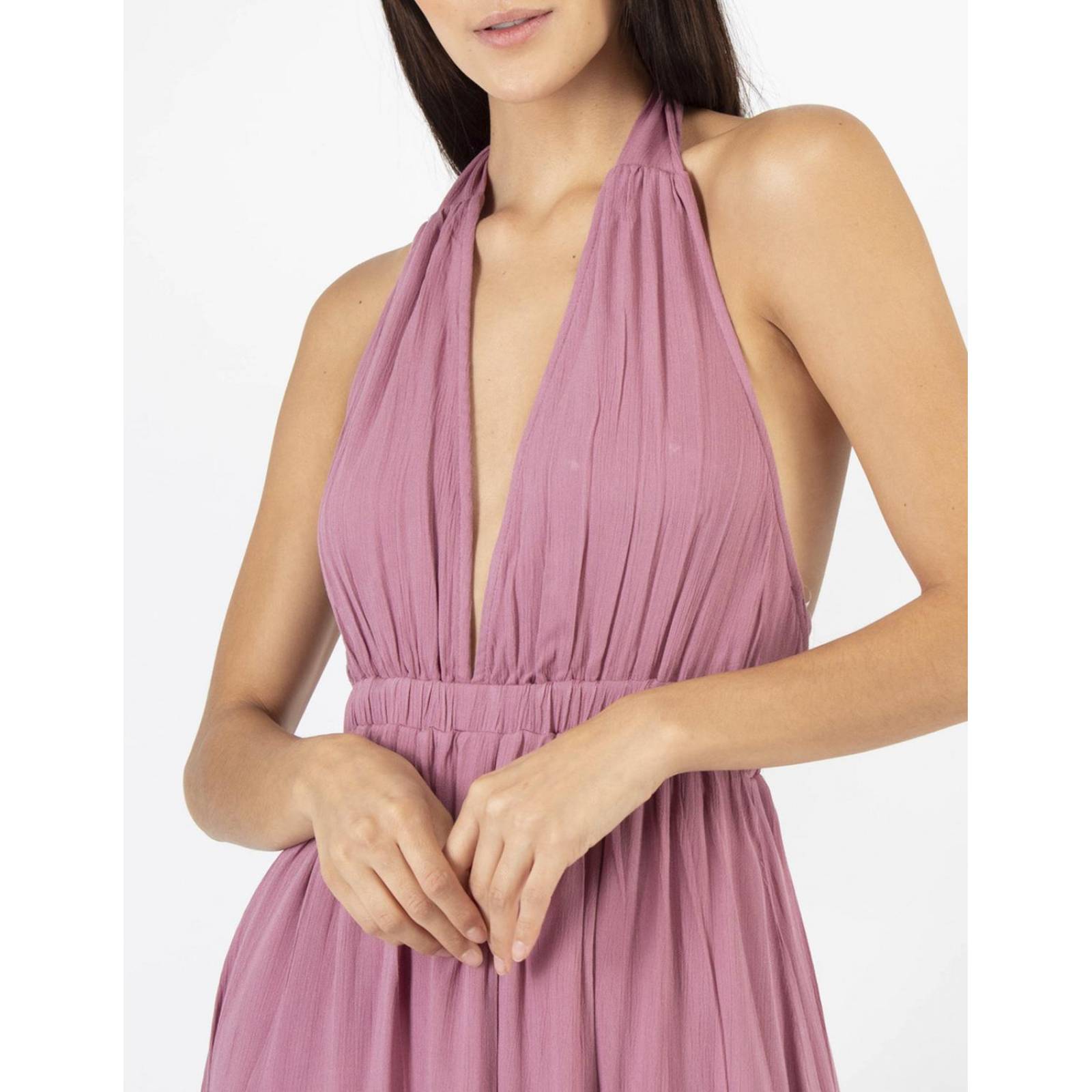 Maxi vestido halter espalda descubierta 