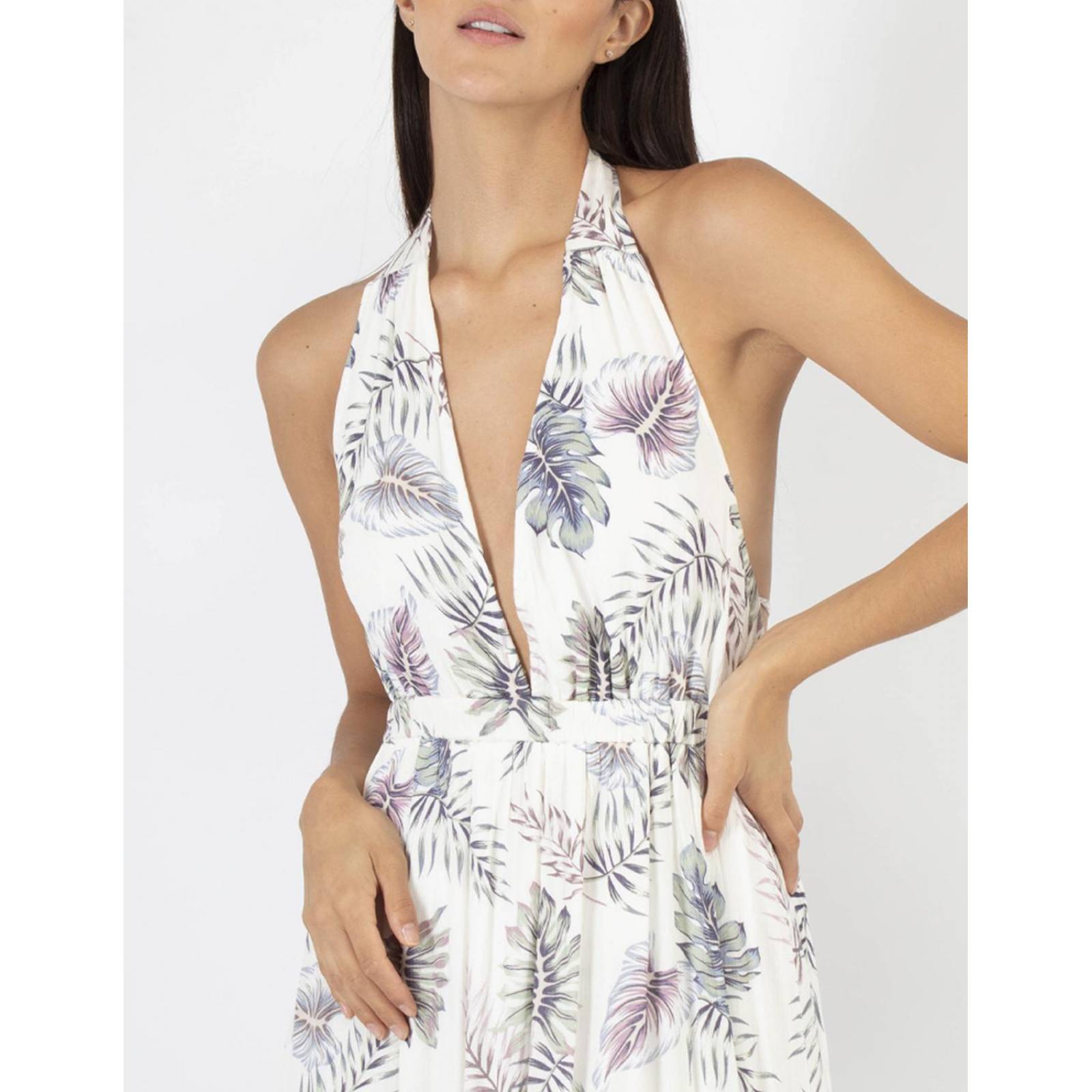 Maxi vestido halter espalda descubierta 