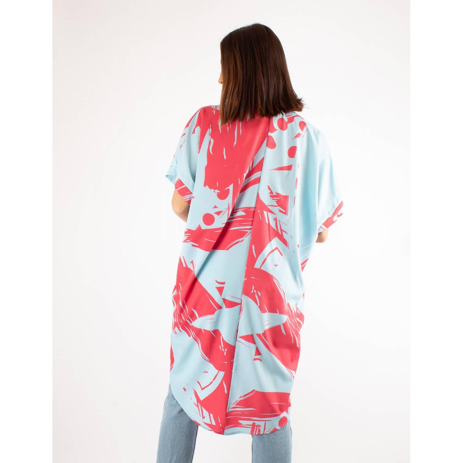 Blusa kaftan largo asimétrico