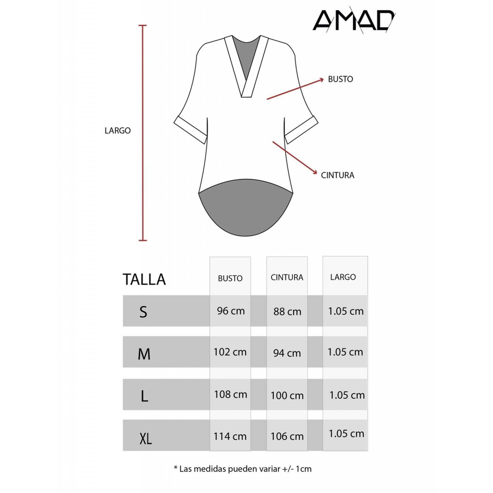 Blusa kaftan largo asimétrico