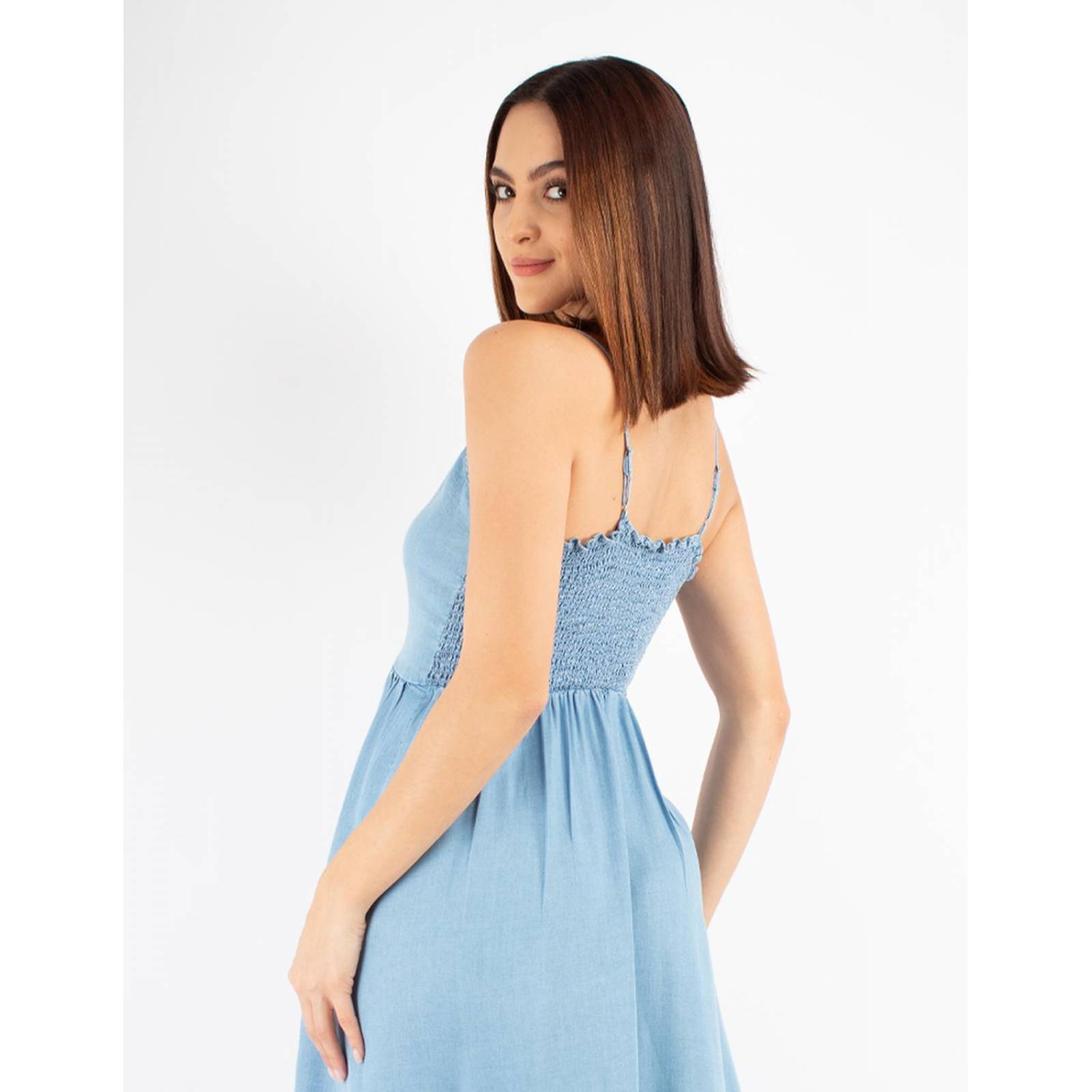 Vestido de tirantes mezclilla ligera 