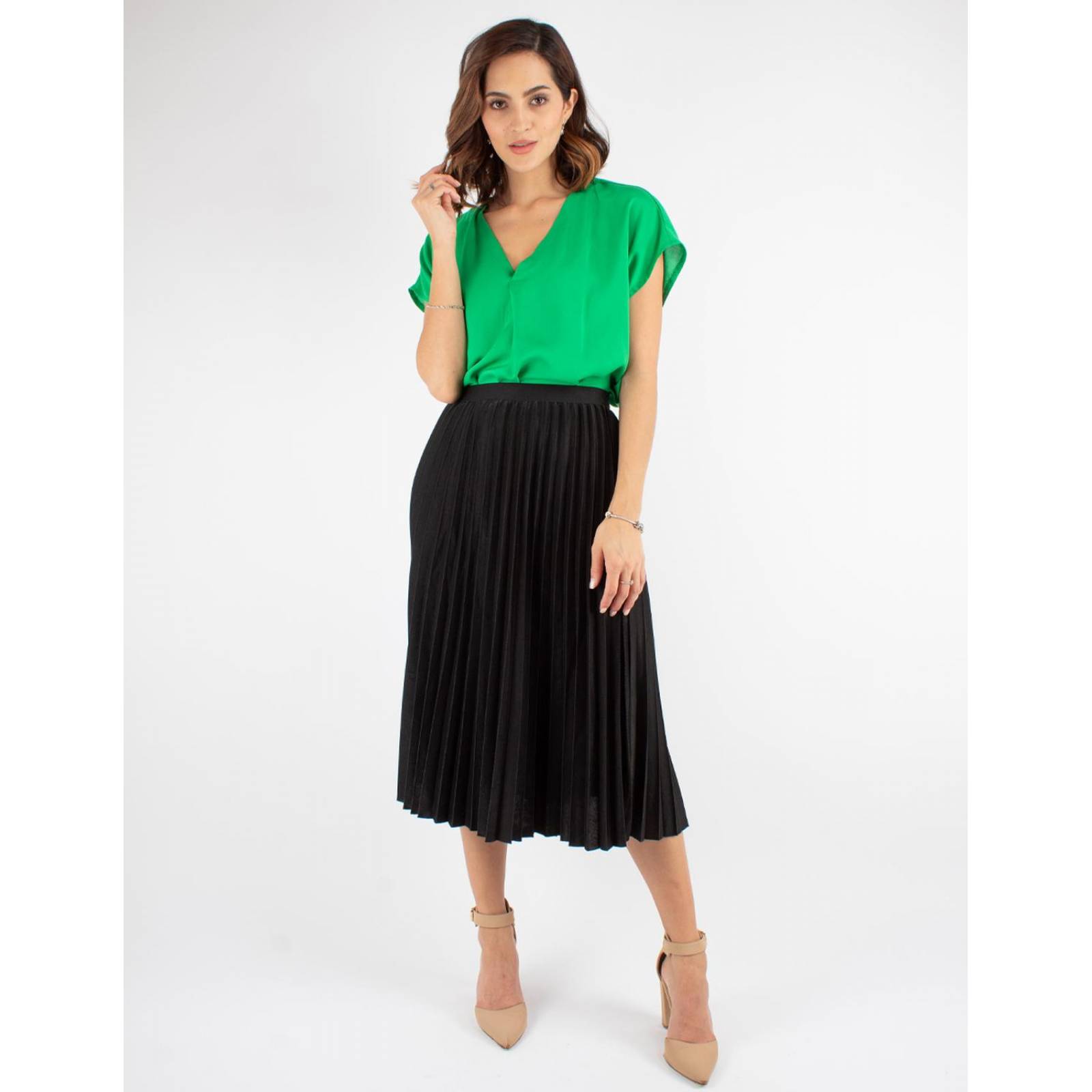 Blusa amplia cuello V 