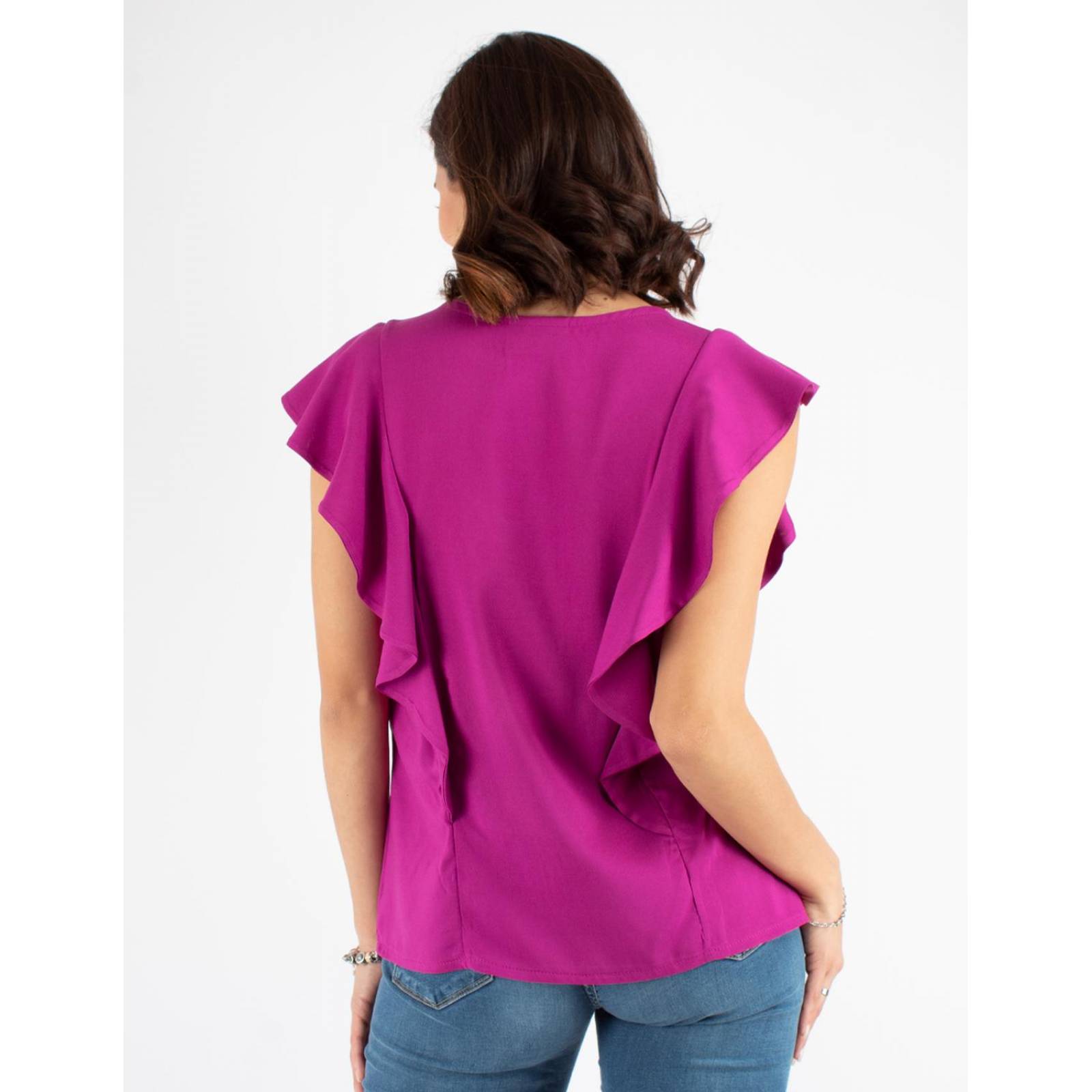 Blusa con escarolas 