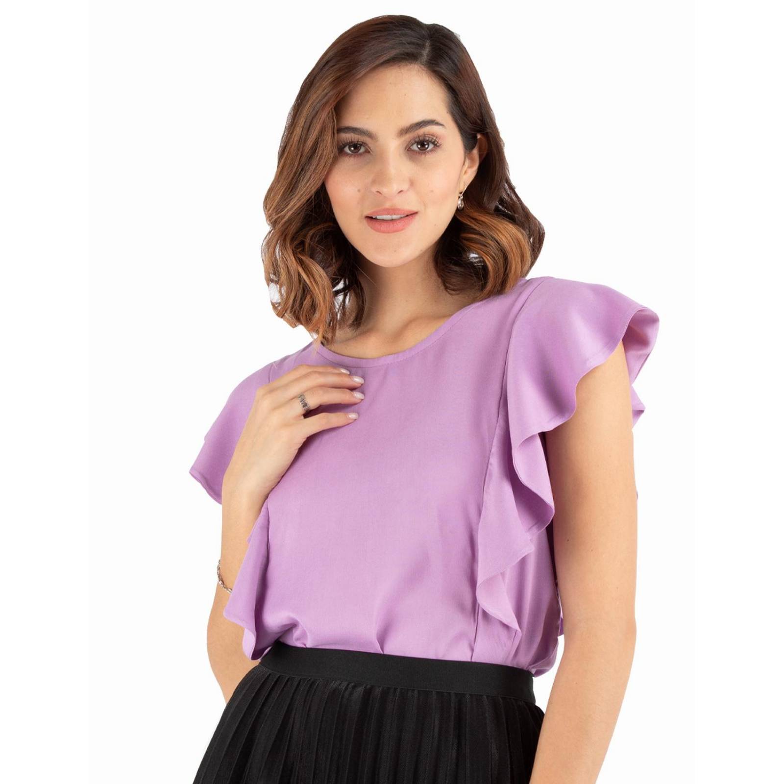 Blusa con escarolas 