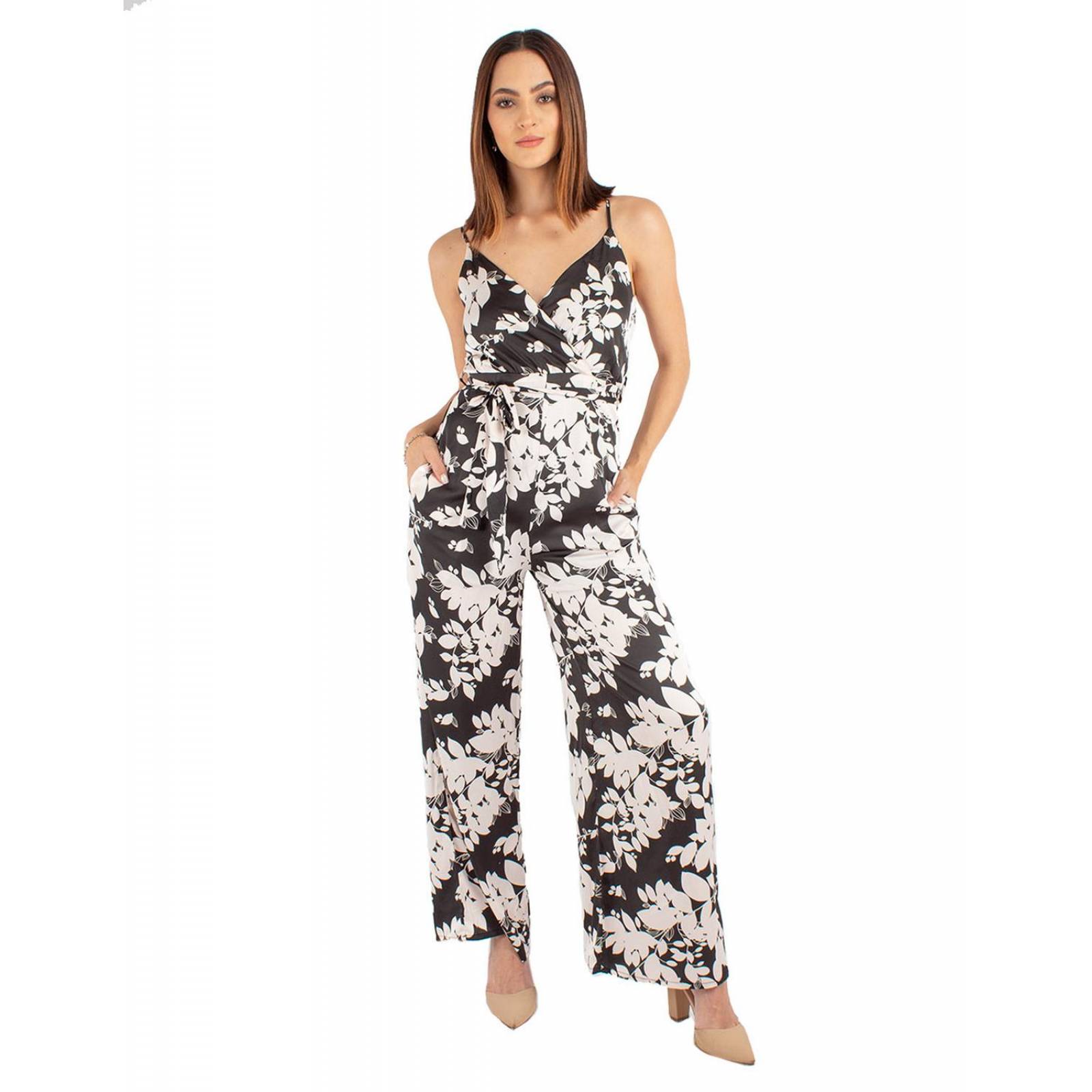 Jumpsuit de tirantes estampado flores 