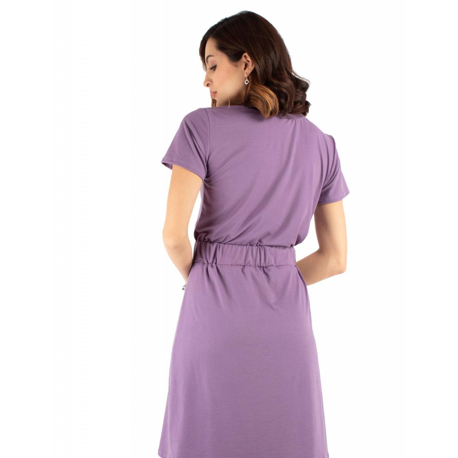 Vestido relajado con elástico en la cintura 