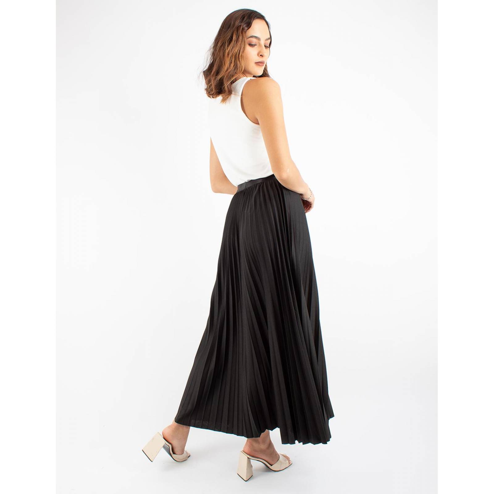 Maxi falda plisada 