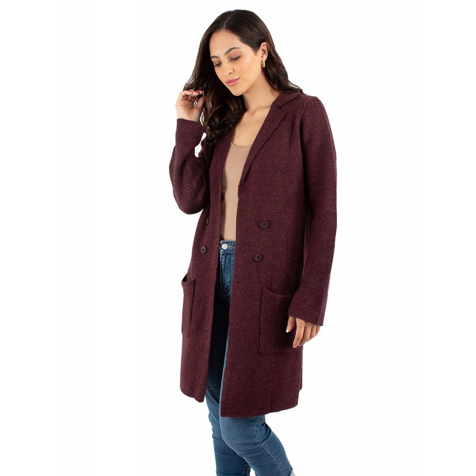 Suéter tejido con botones 