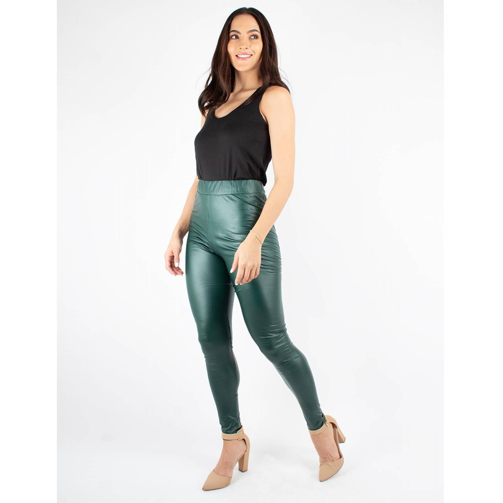 Leggins vinipiel a la cintura