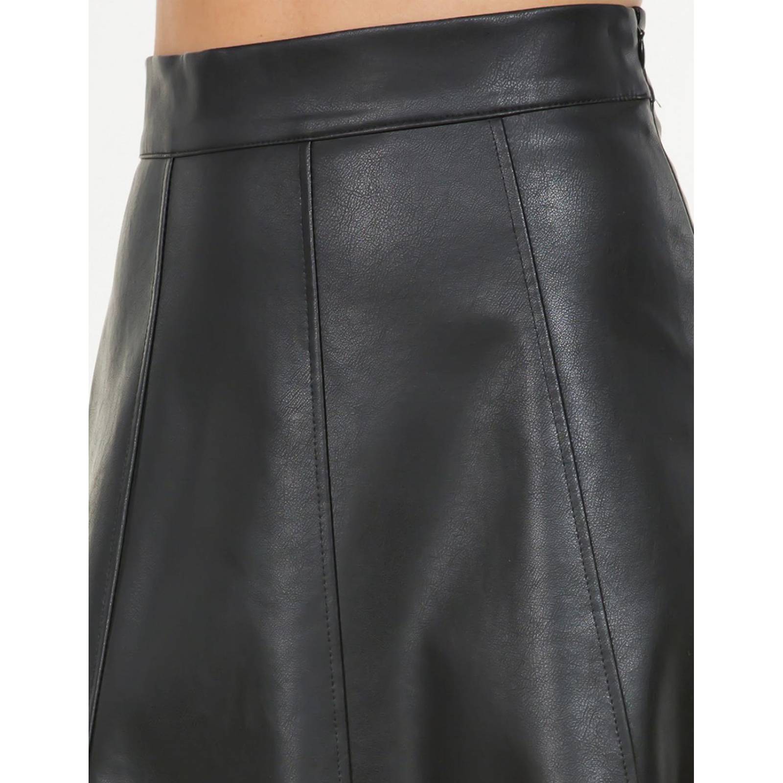 Falda midi vinipiel AMAD para mujer