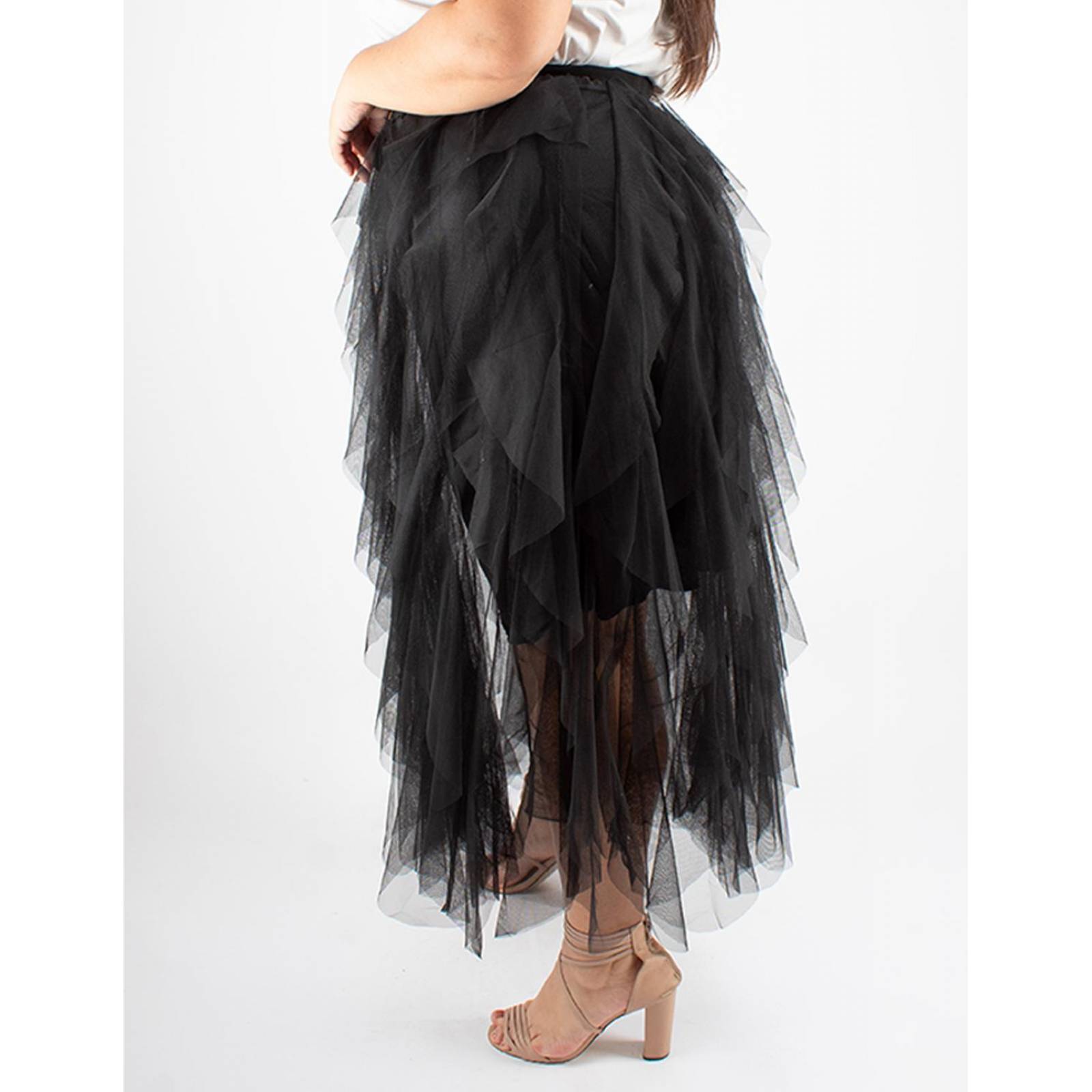 Maxi falda de tul con olanes Curvy 